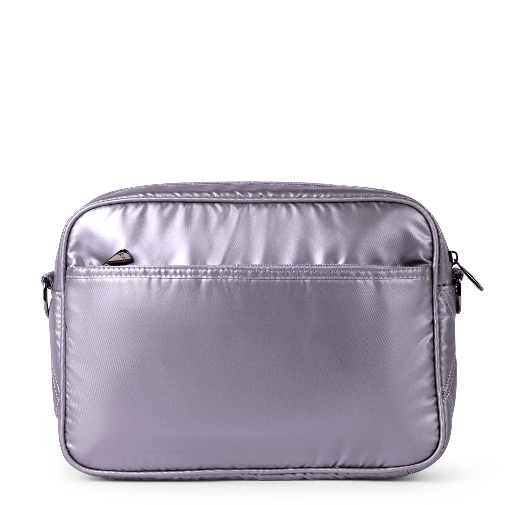 Carousel XL 2 Crossbody Bag - HEATHER GREY - CarouselXL2wCharmBar_Metallic_Pearl_04