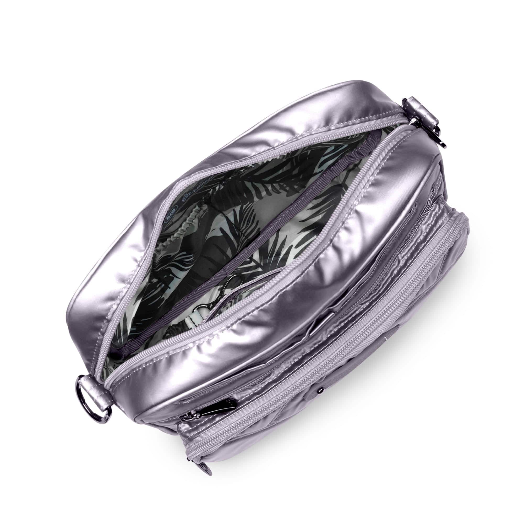 Carousel XL 2 Crossbody Bag - HEATHER GREY - CarouselXL2wCharmBar_Metallic_Pearl_05