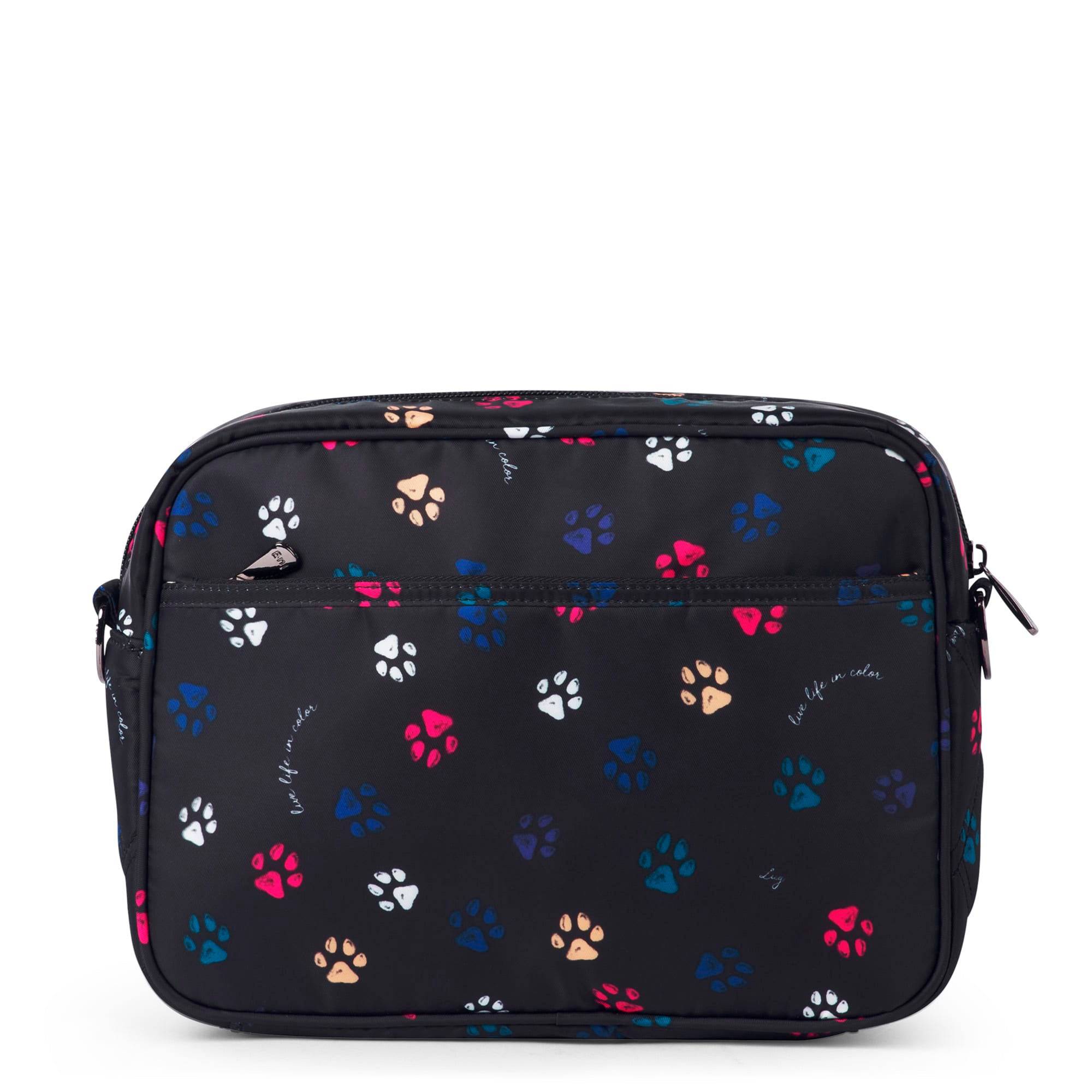 Carousel XL 2 Crossbody Bag - PAWS BLACK - CarouselXL2wCharmBar_PawsBlack_04