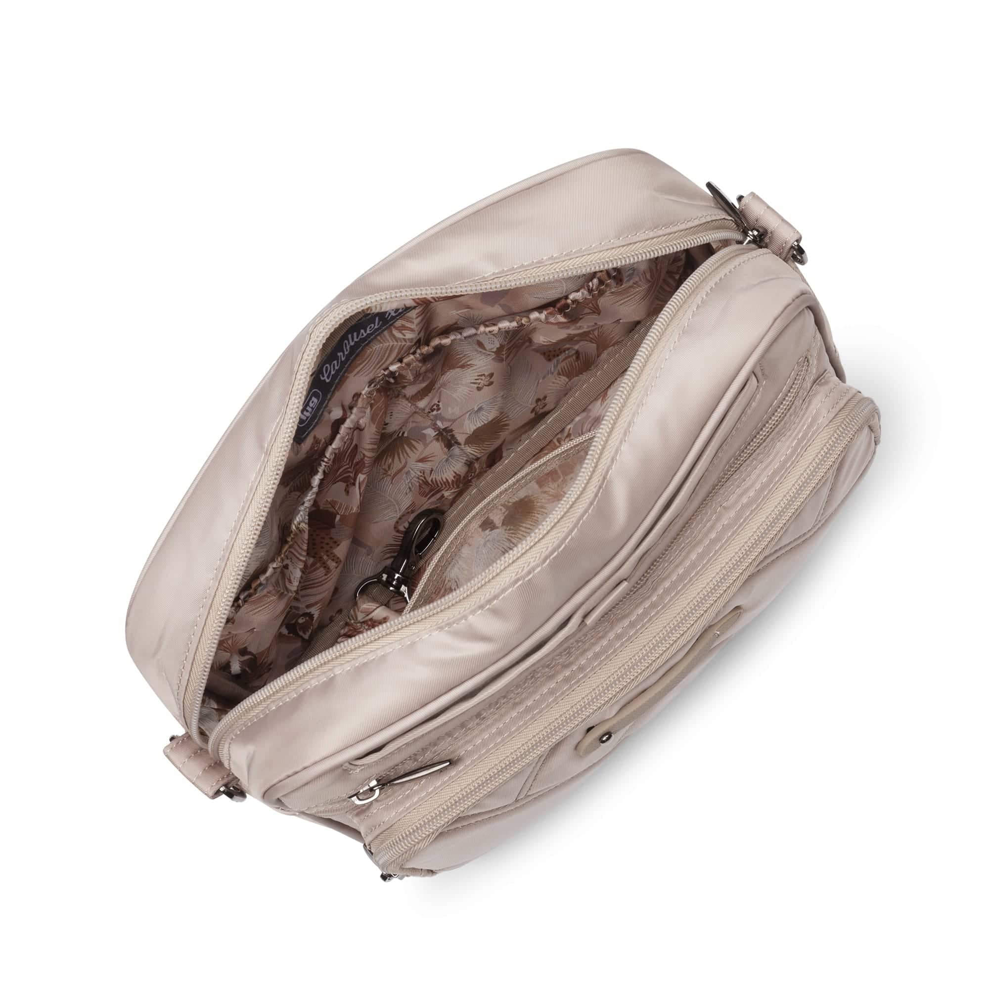 Carousel XL 2 Crossbody Bag - SAND TAUPE - CarouselXL2wCharmBar_SandTaupe_05