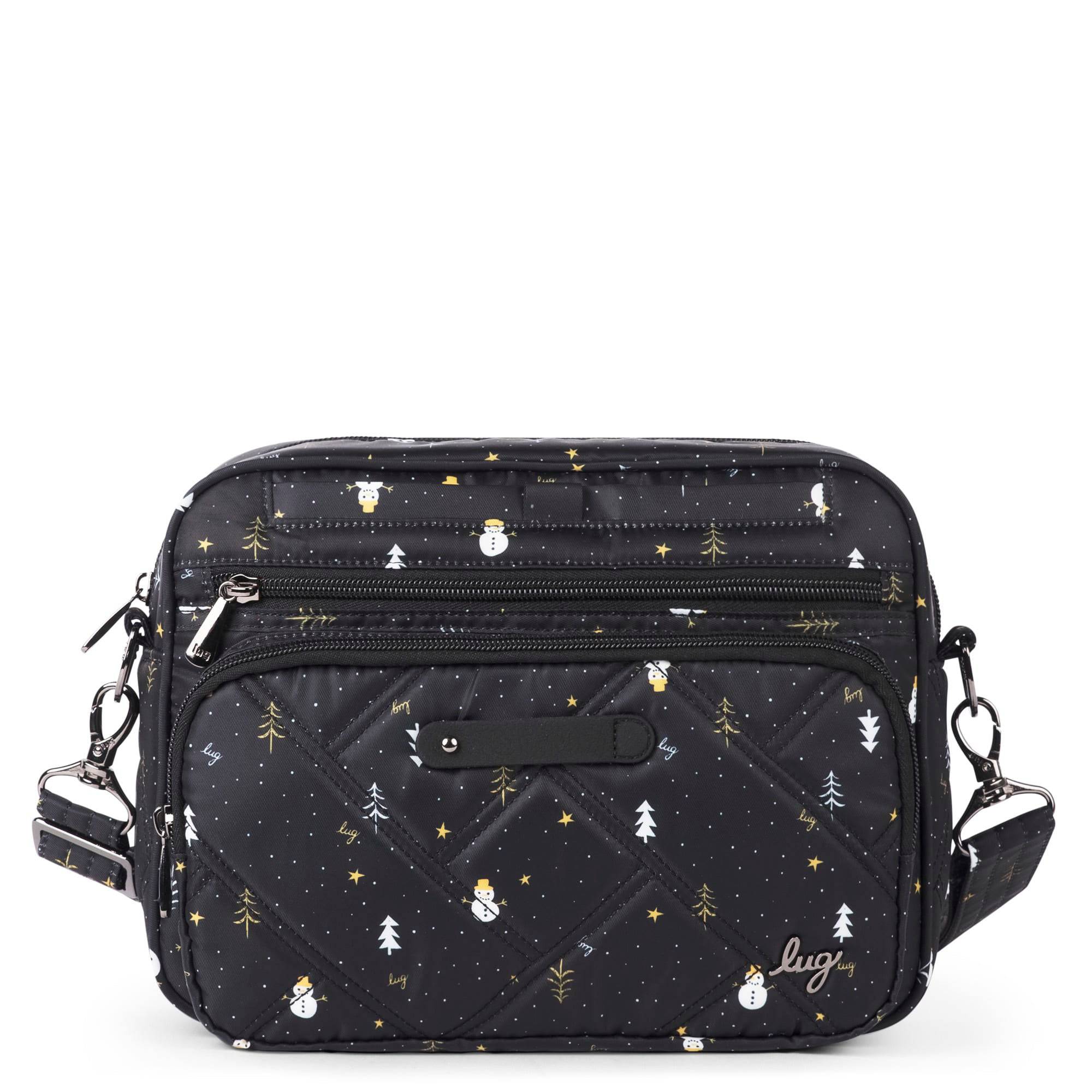 Carousel XL 2 Crossbody Bag - SAND TAUPE - CarouselXL2wCharmBar_SnowmanTrees_01