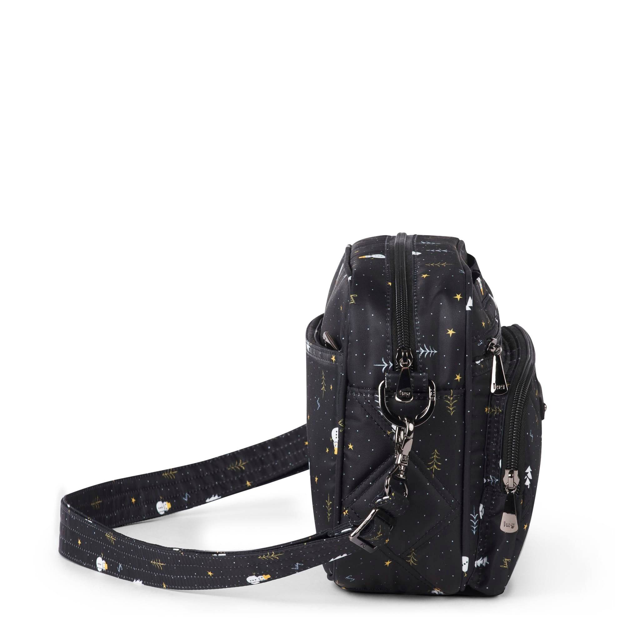 Carousel XL 2 Crossbody Bag - SAND TAUPE - CarouselXL2wCharmBar_SnowmanTrees_03