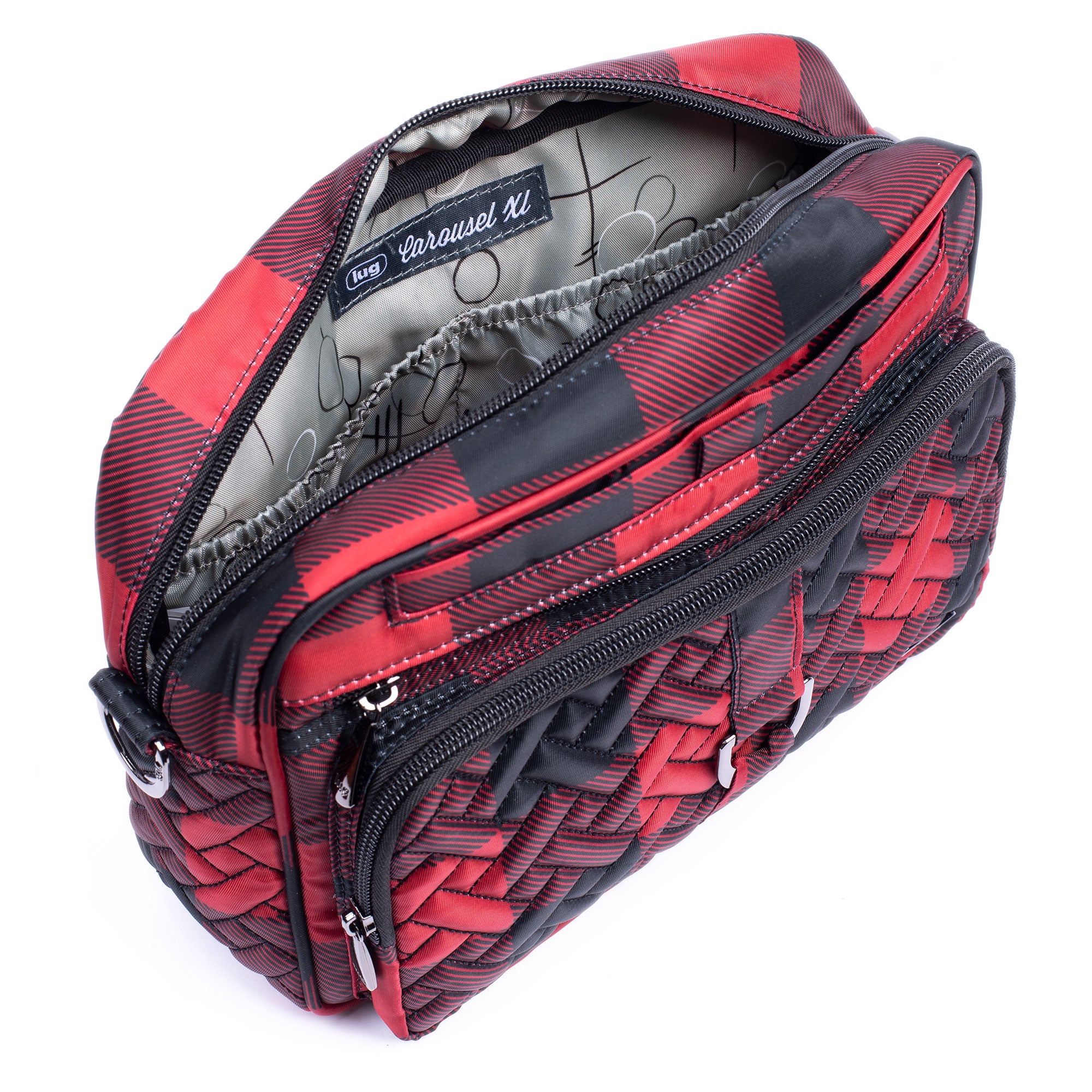 Carousel XL Crossbody Bag - BUFFALO CHECK RED - CarouselXL_BuffaloCheckRed_05