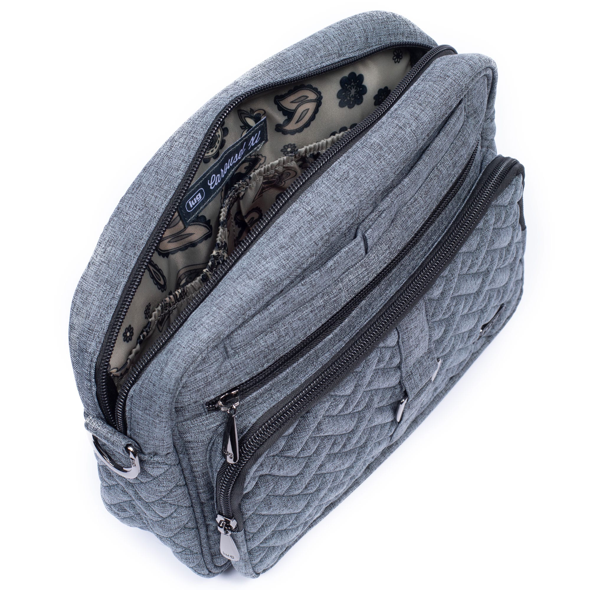 Carousel XL Crossbody Bag - HEATHER GREY - CarouselXL_HeatherGrey_NEW_INTERIOR