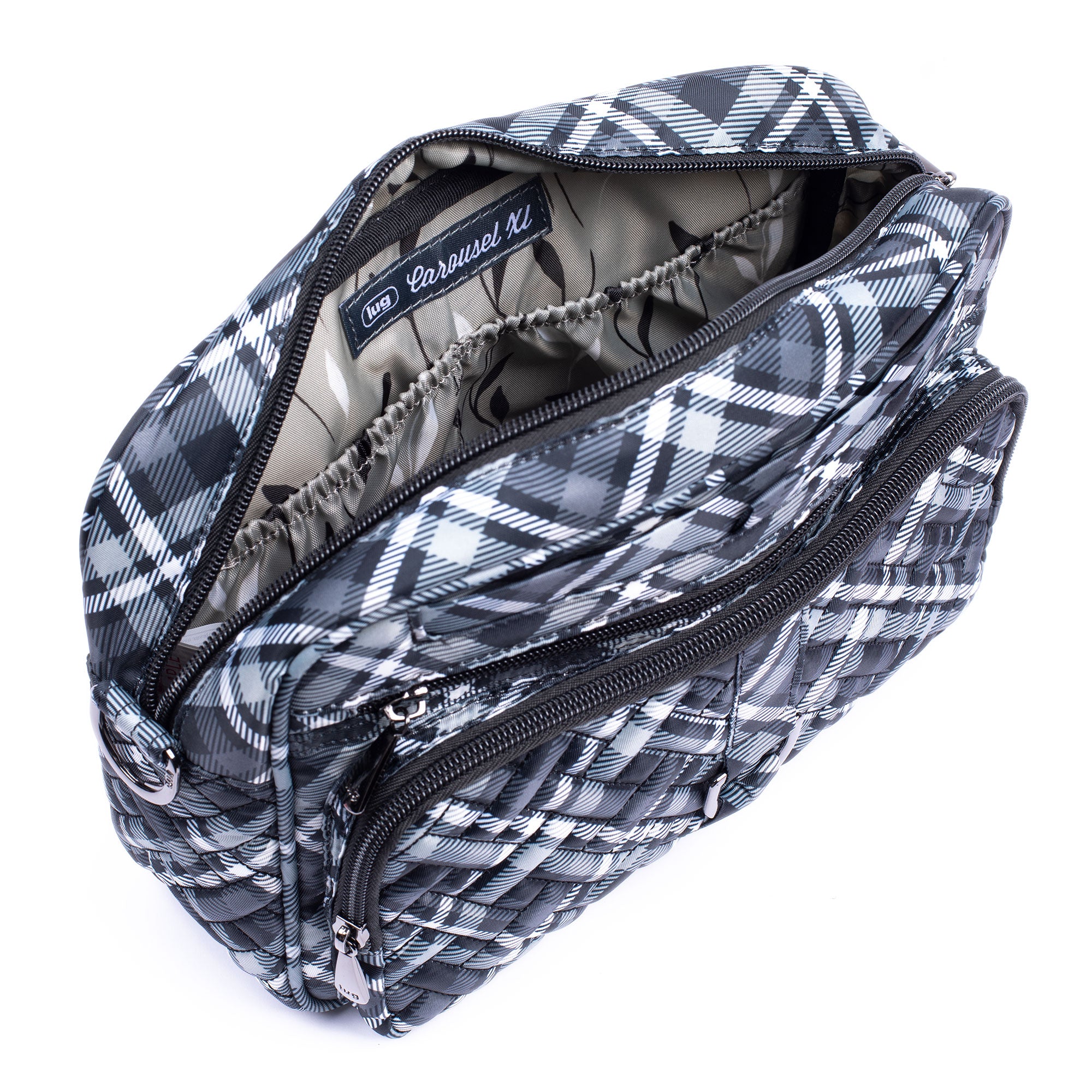 Carousel XL Crossbody Bag - PLAID GREY - CarouselXL_PlaidGrey_05