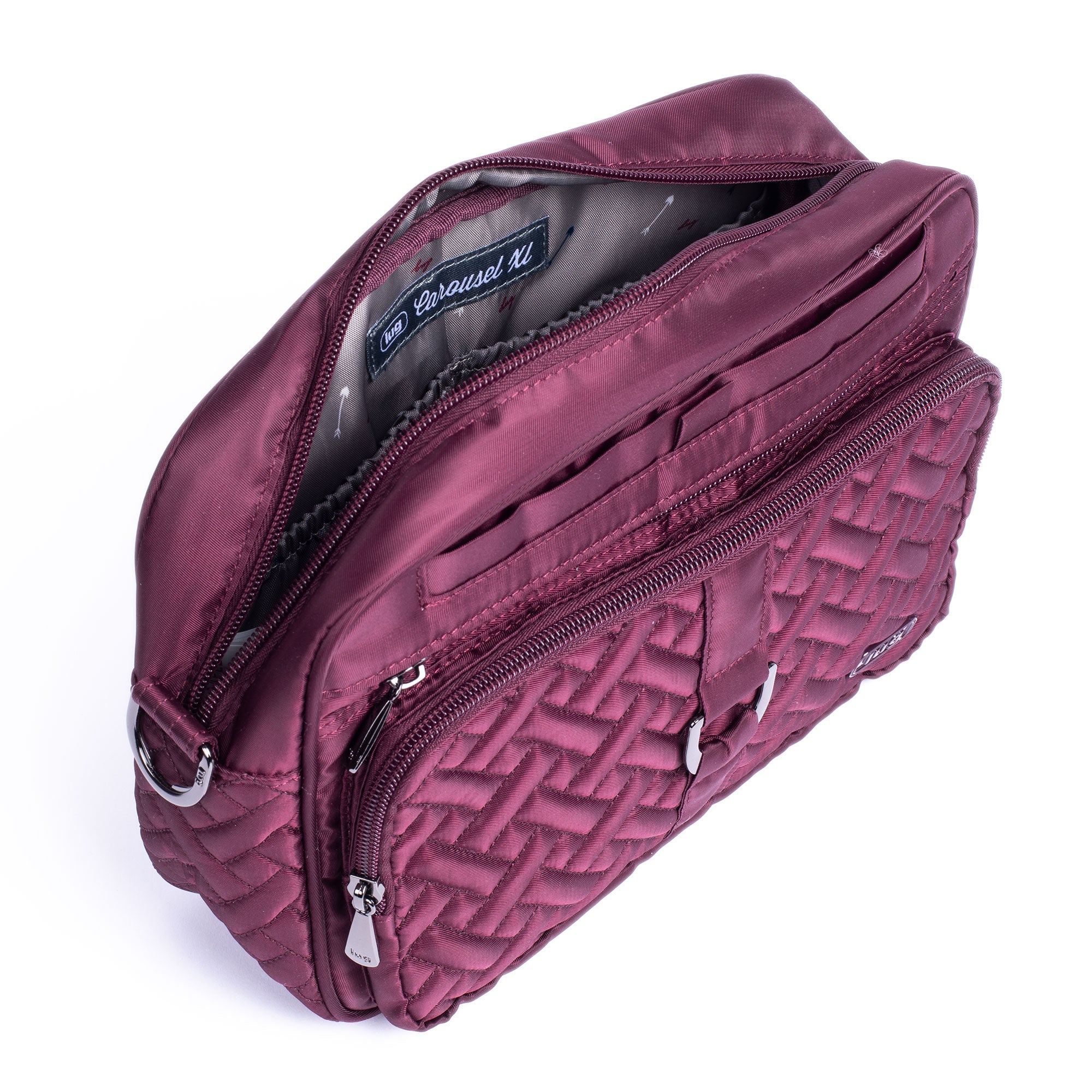 Carousel XL Crossbody Bag - WINE RED - CarouselXL_WineRed_05