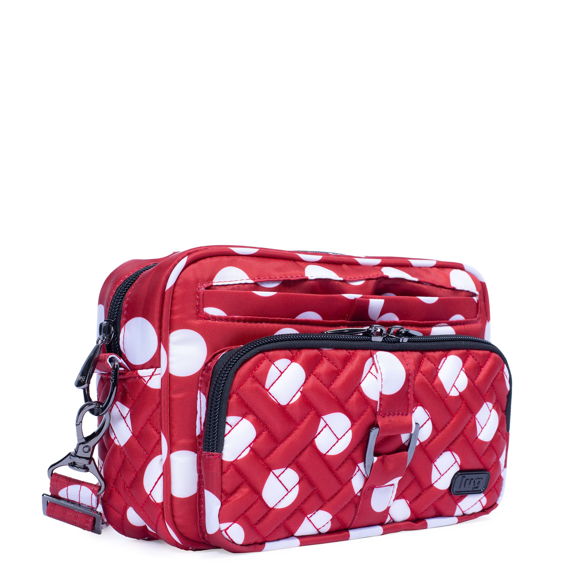 Carousel Convertible Crossbody Bag - CRIMSON LARGE DOT - Carousel_CrimsonLGDot_02