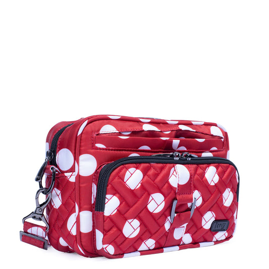 Carousel Convertible Crossbody Bag - CRIMSON LARGE DOT - Carousel_CrimsonLGDot_02