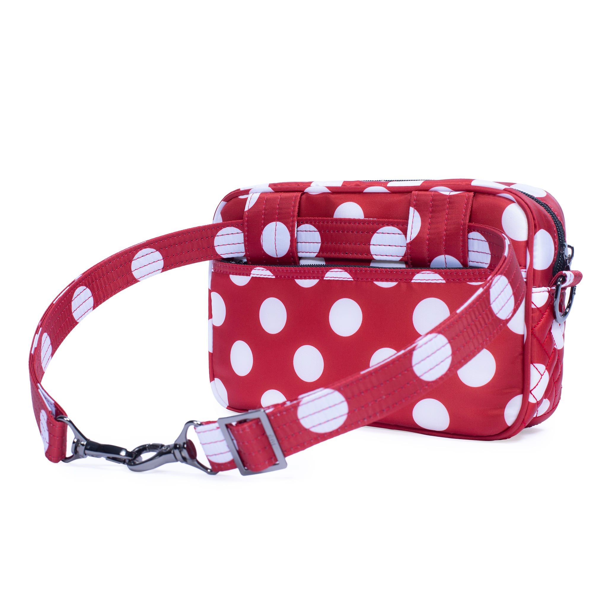 Carousel Convertible Crossbody Bag - CRIMSON LARGE DOT - Carousel_CrimsonLGDot_04