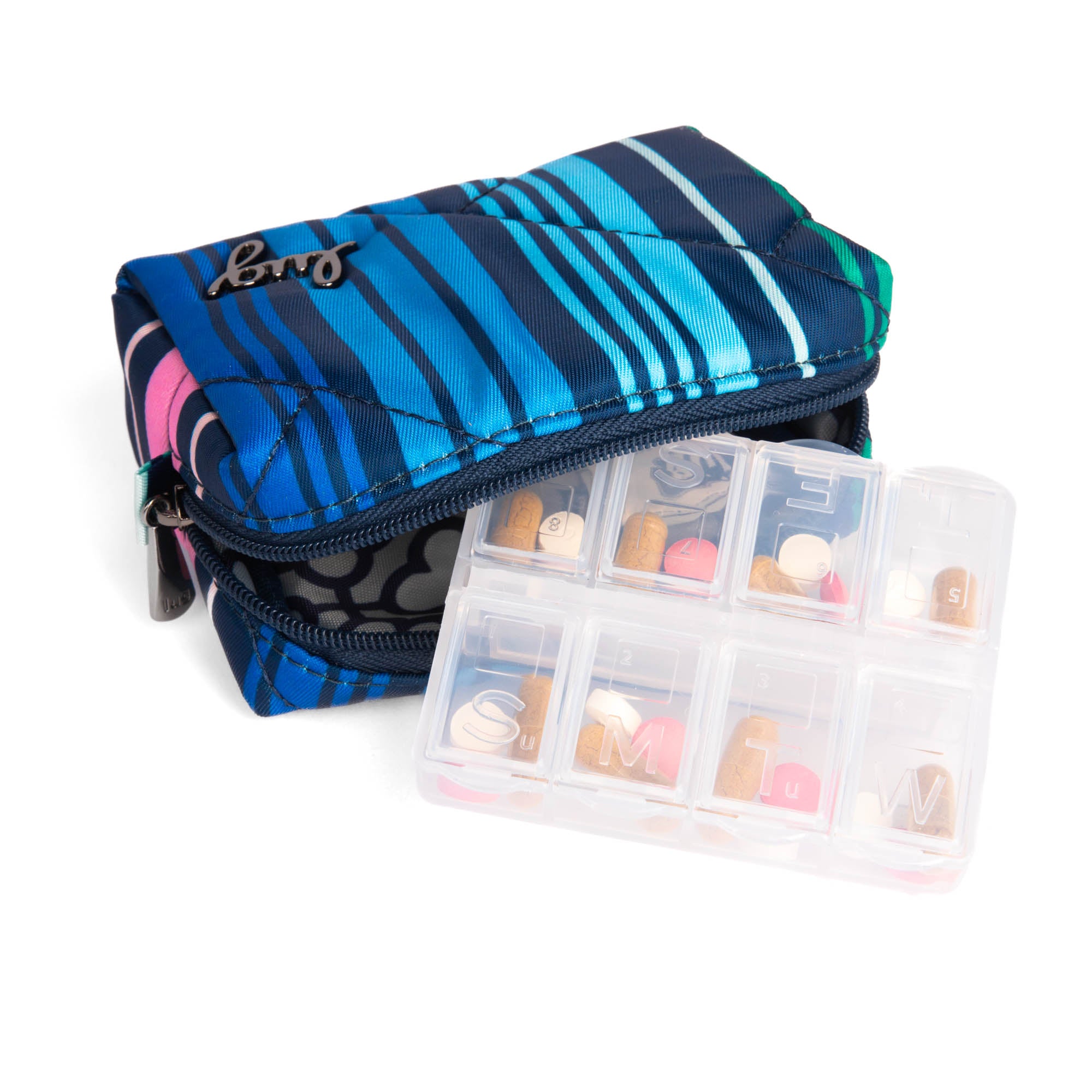 Choo Choo Mini Pill Box - LOVE STRIPE MULTI - ChooChooMini_LoveStripeMulti_06