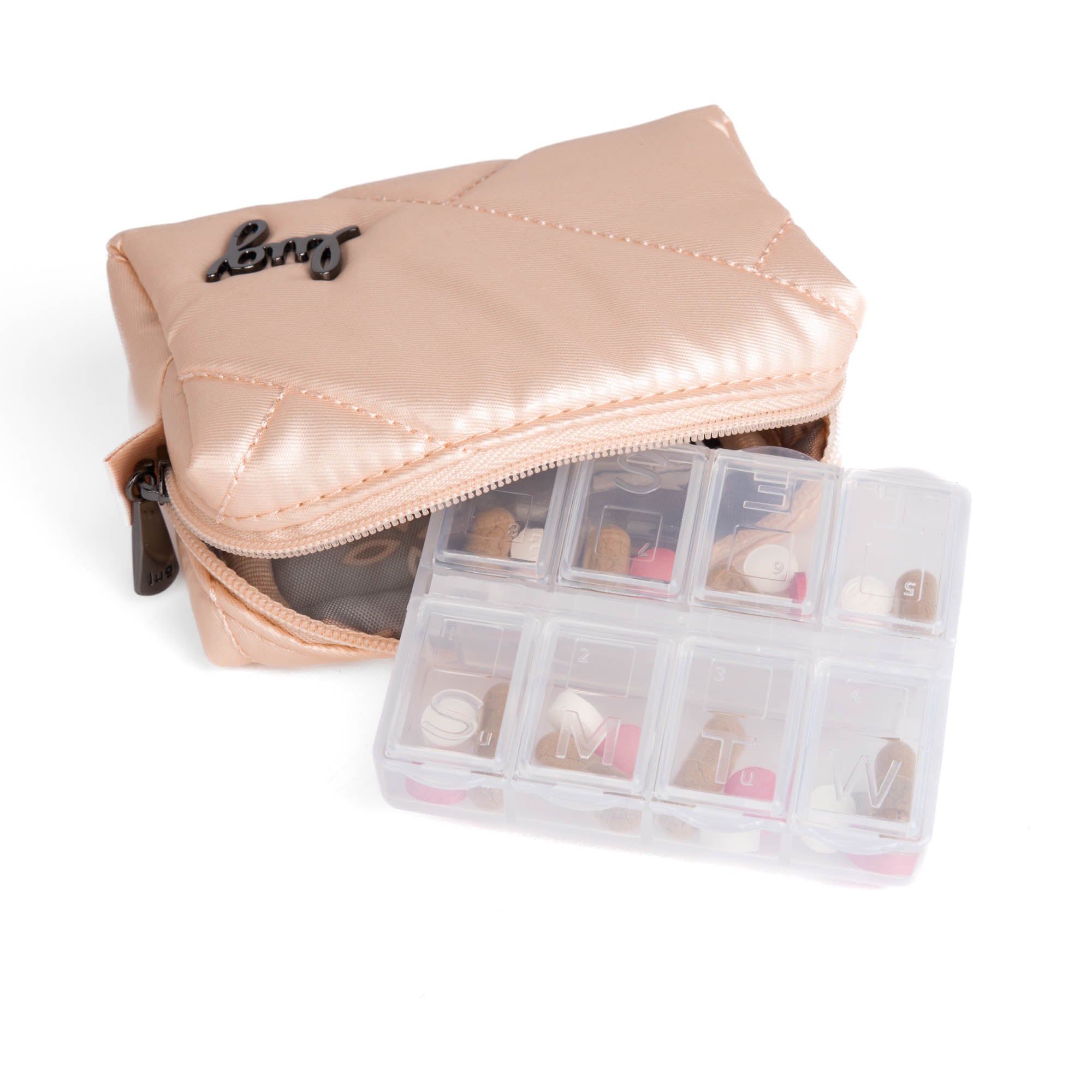 Choo Choo Mini Pill Box - METALLIC ROSE GOLD - ChooChooMini_MetallicRoseGold_06