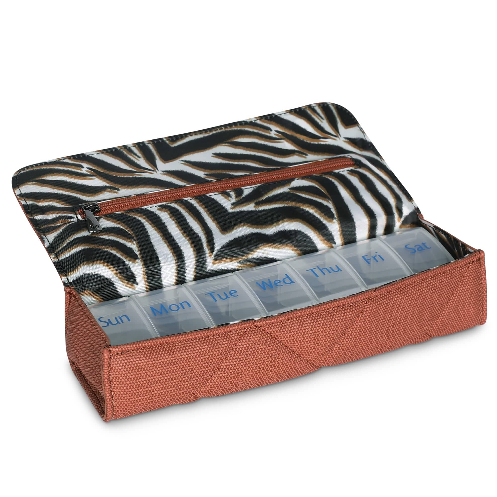Choo Choo XL Matte Luxe VL Pill Organizer - COPPER - ChooChooXLMatteVL_CopperBrown_05