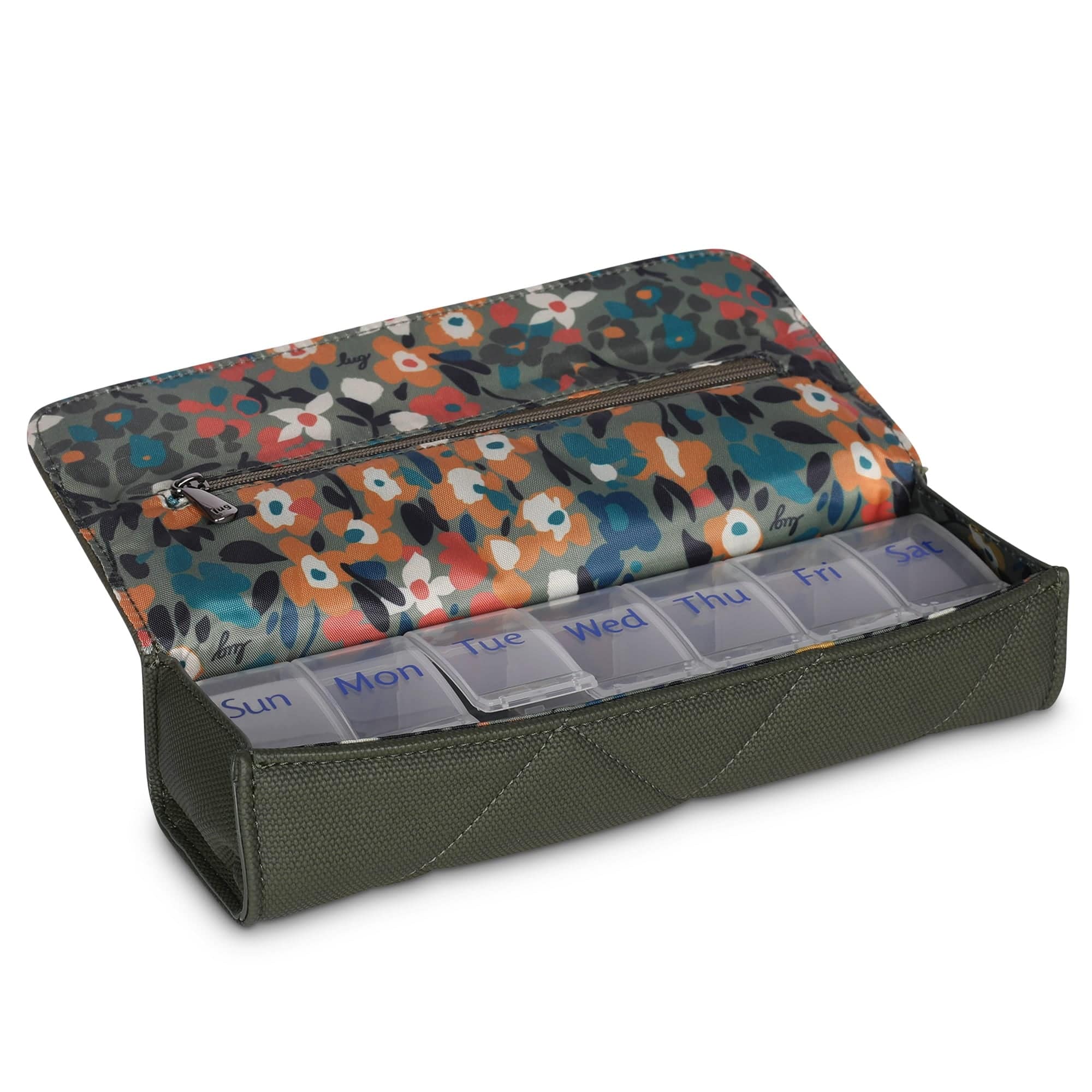 Choo Choo XL Matte Luxe VL Pill Organizer - OLIVE - ChooChooXLMatteVL_OliveGreen_05