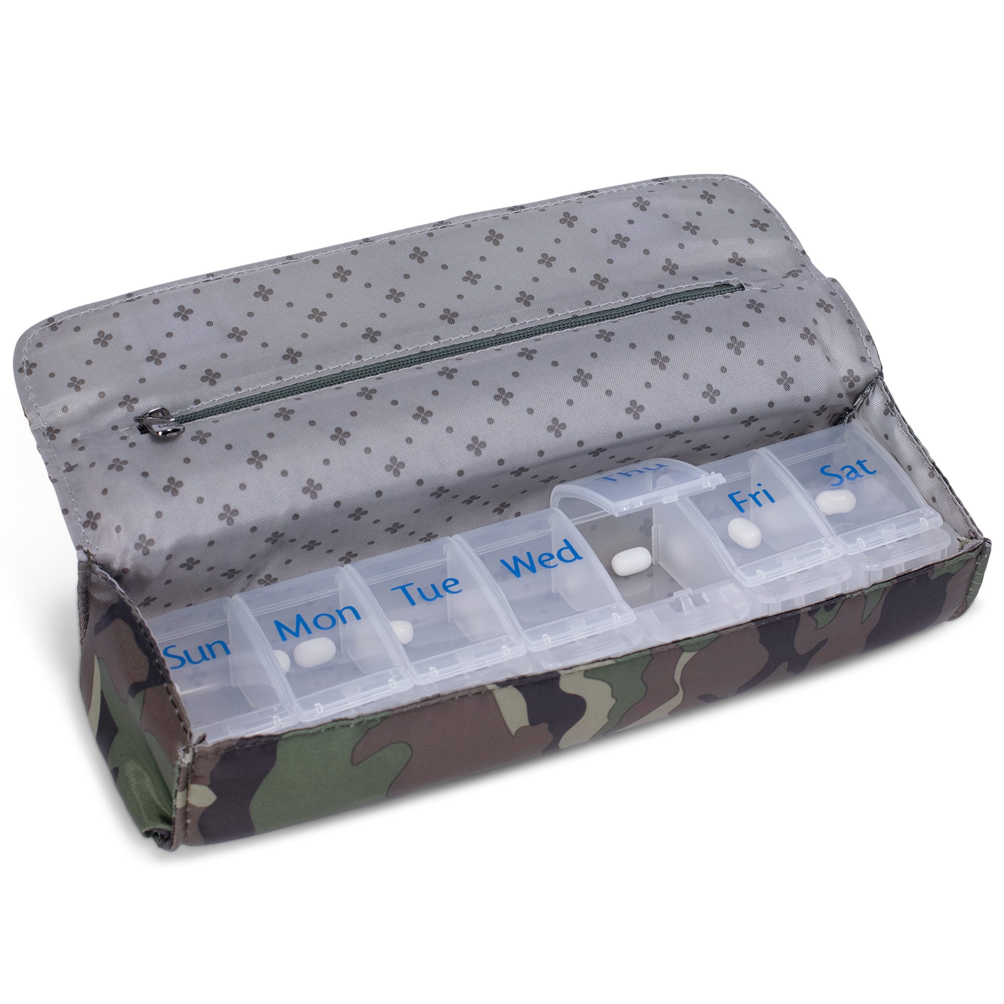 Choo Choo XL Pill Organizer - CAMO GREEN - ChooChooXL_CamoGreen_05