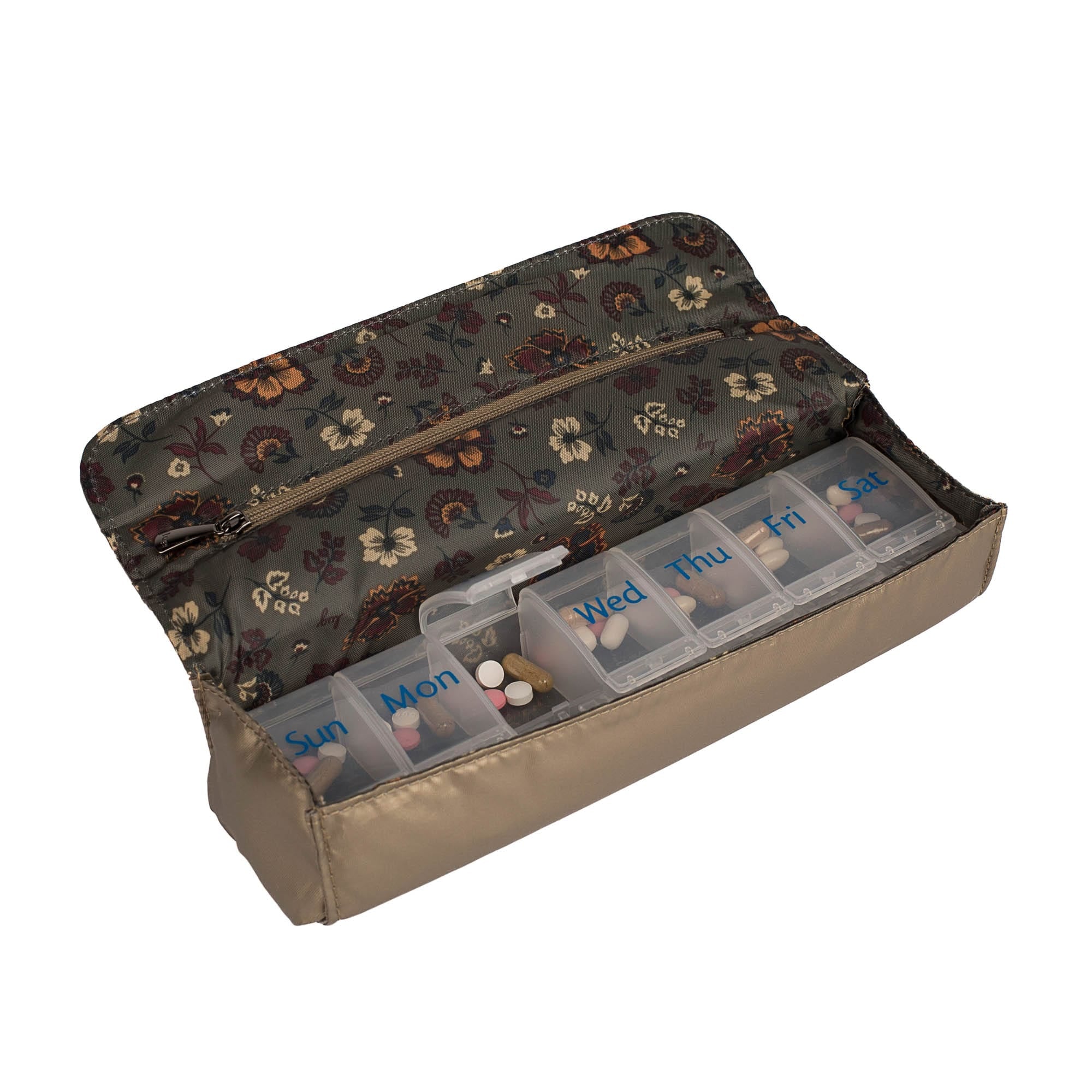 Choo Choo XL Pill Organizer - METALLIC WALNUT - ChooChooXL_MetallicWalnut_05
