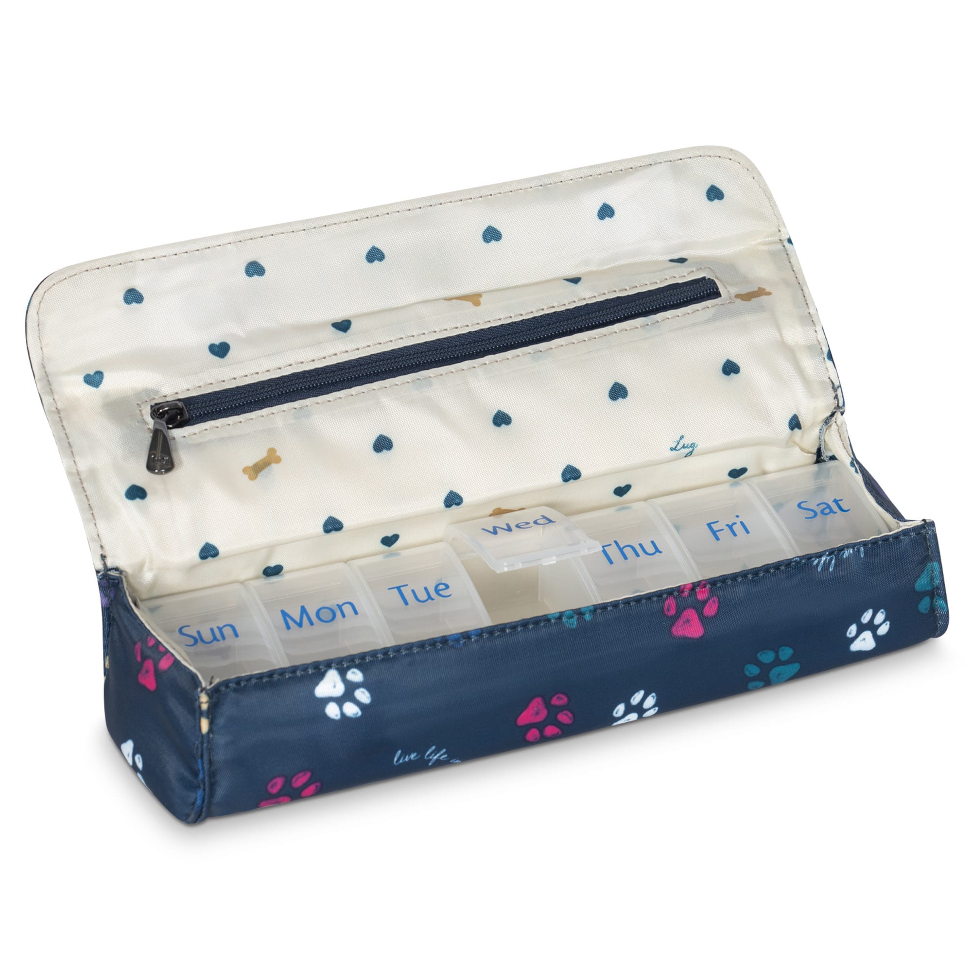 Choo Choo XL Pill Organizer - PAWS NAVY - ChooChooXL_PawsNavy_05