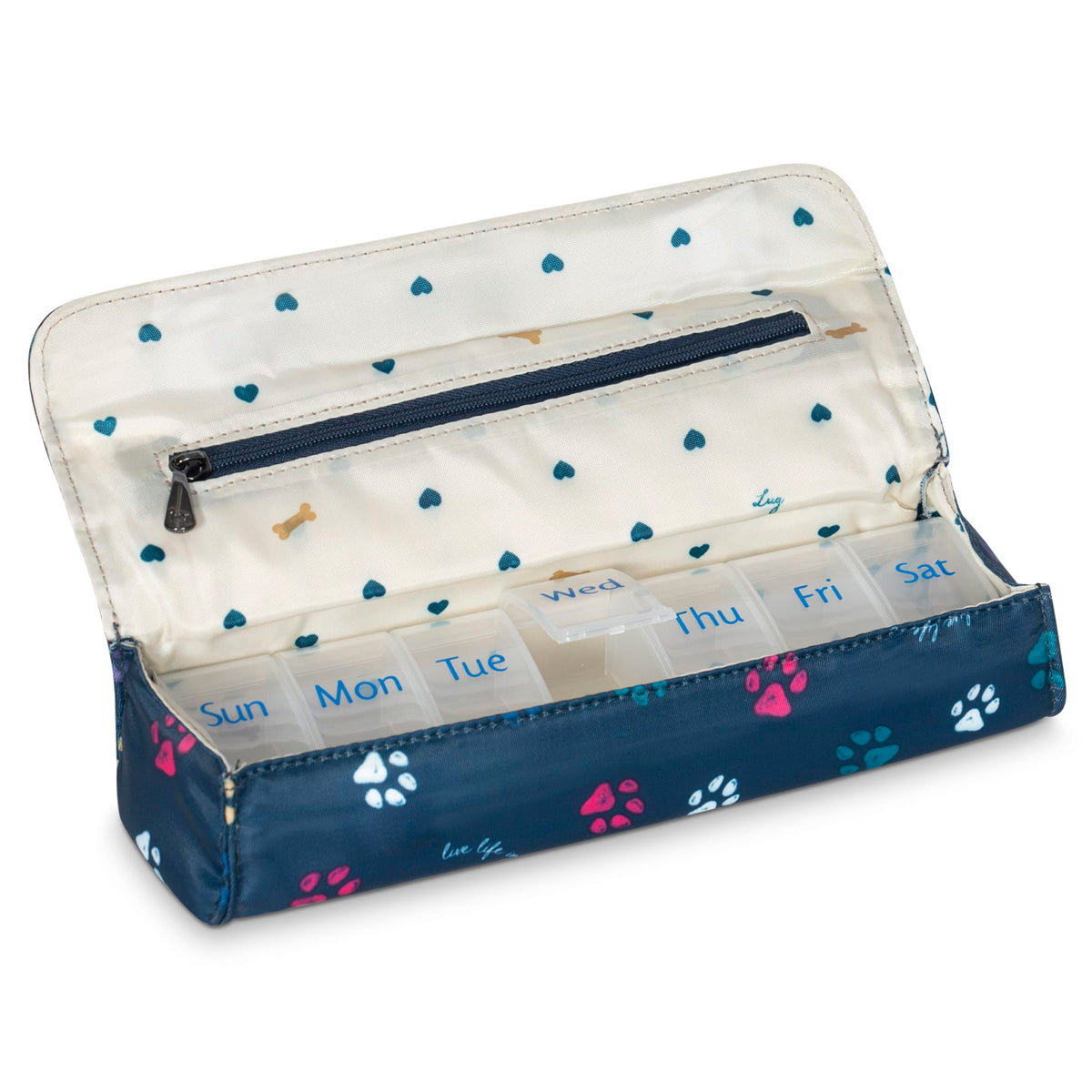 Choo Choo XL Pill Organizer - PAWS NAVY - ChooChooXL_PawsNavy_05