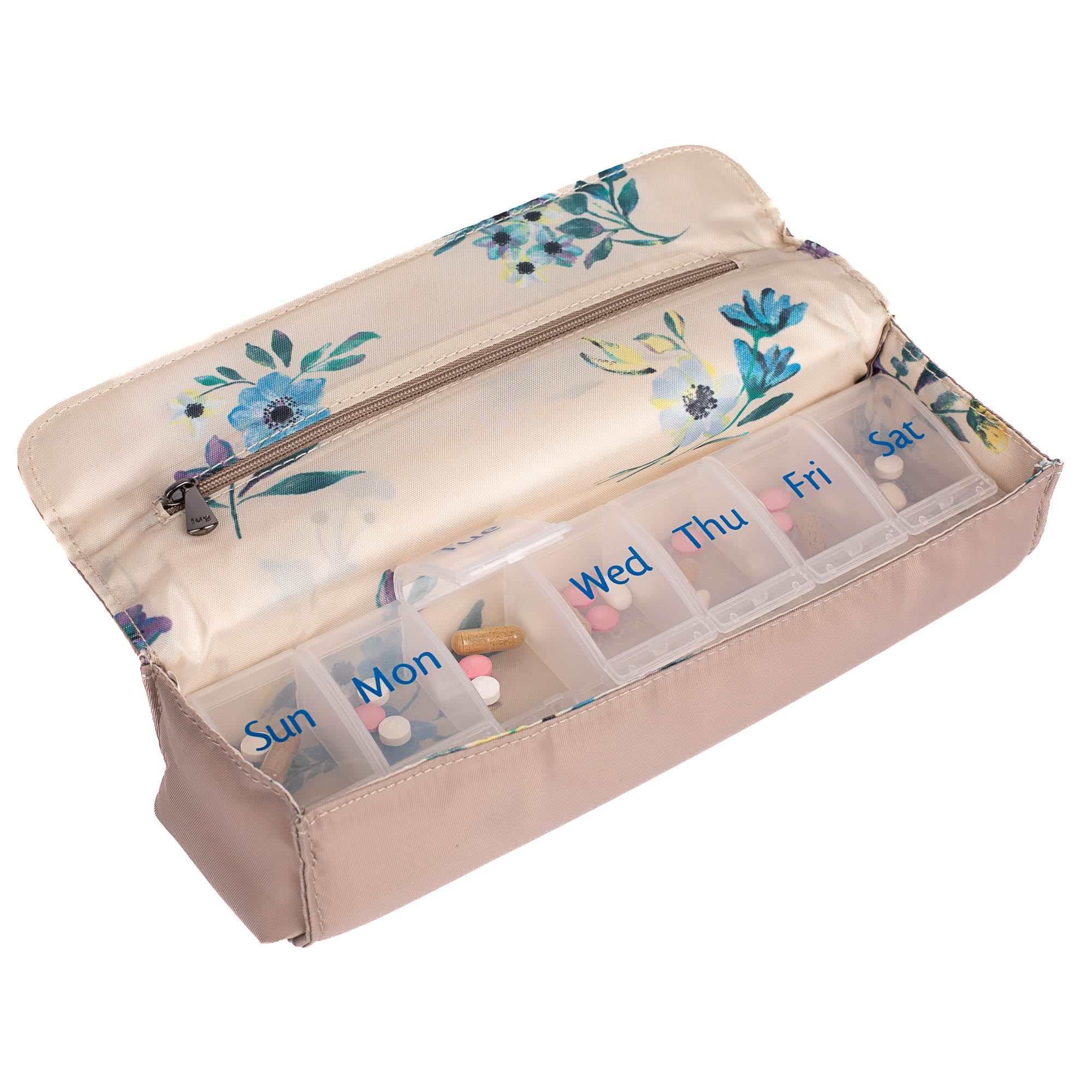 Choo Choo XL Pill Organizer - SAND TAUPE - ChooChooXL_SandTaupe_05