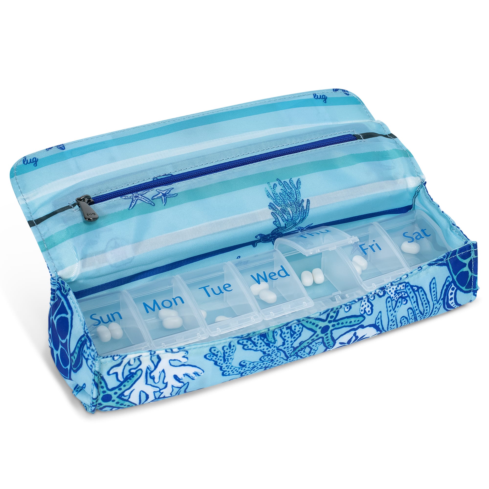 Choo Choo XL Pill Organizer - SEALIFE BLUE - ChooChooXL_SeaLife_Navy_05