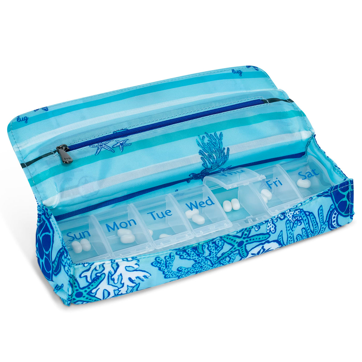 Choo Choo XL Pill Organizer - SEALIFE BLUE - ChooChooXL_SeaLife_Navy_05