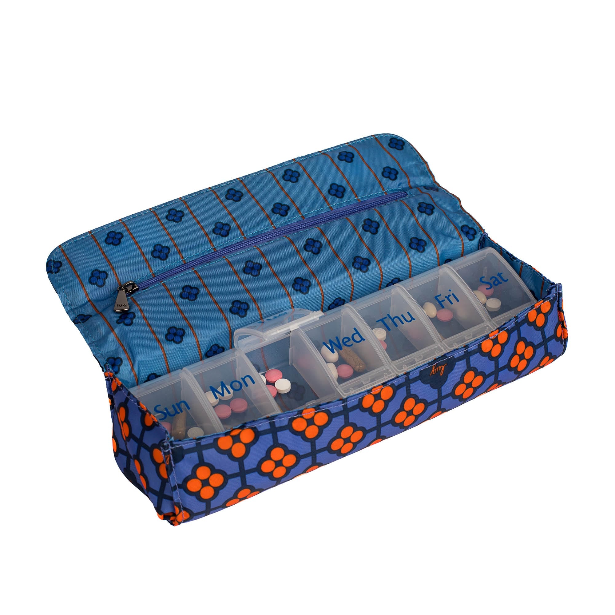 Choo Choo XL Pill Organizer - VERY BERRY BLUE - ChooChooXL_VeryBerryBlue_05