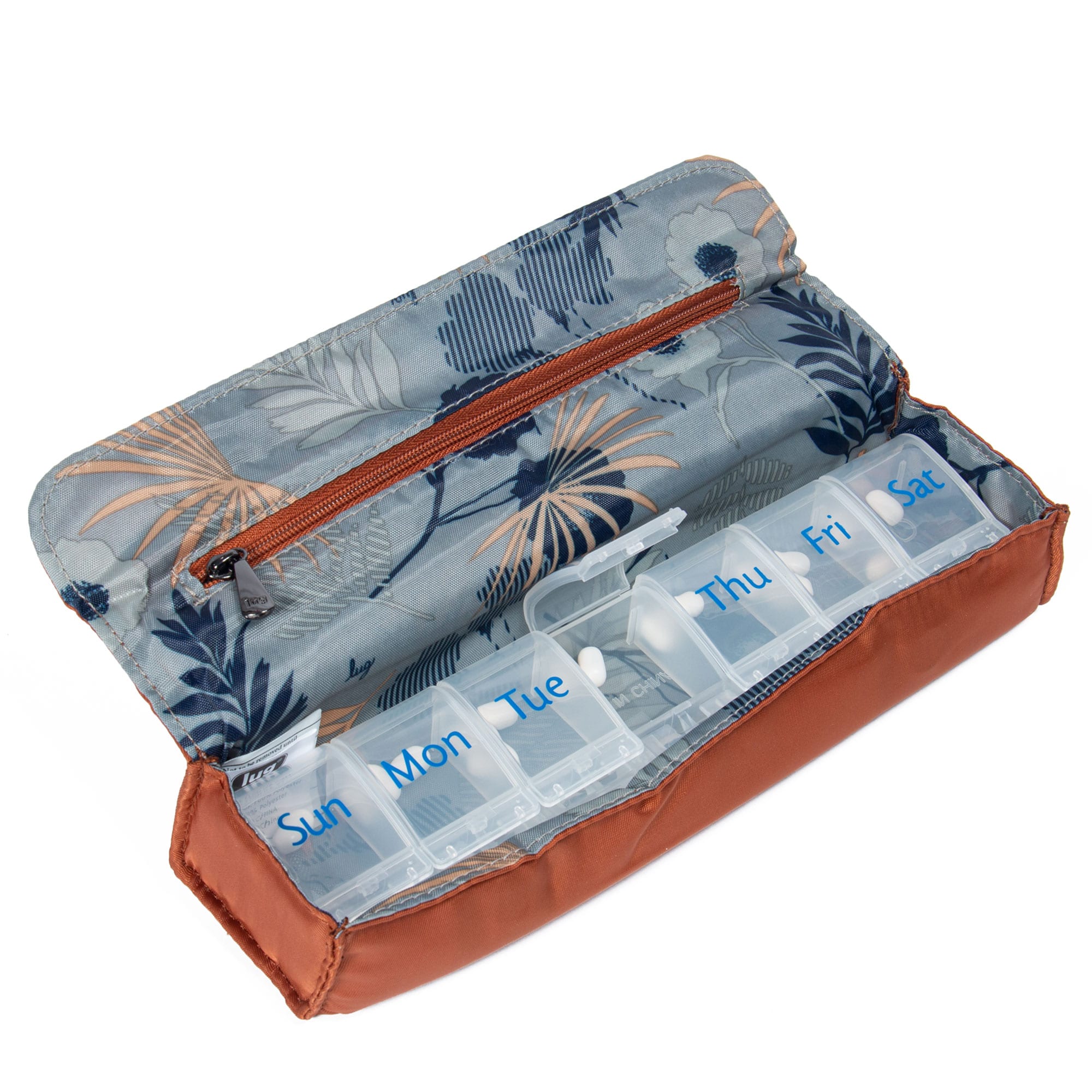 Choo Choo Pill Organizer - COPPER BROWN - ChooChoo_Copper_05