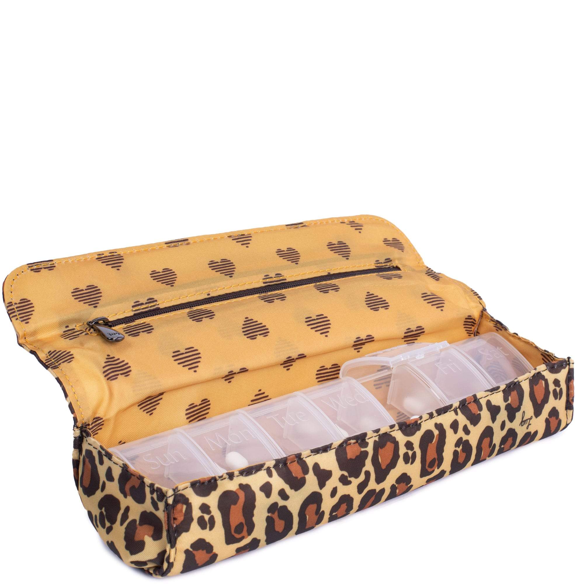 Choo Choo Pill Organizer - LEOPARD BROWN - ChooChoo_LeopardBrown_05