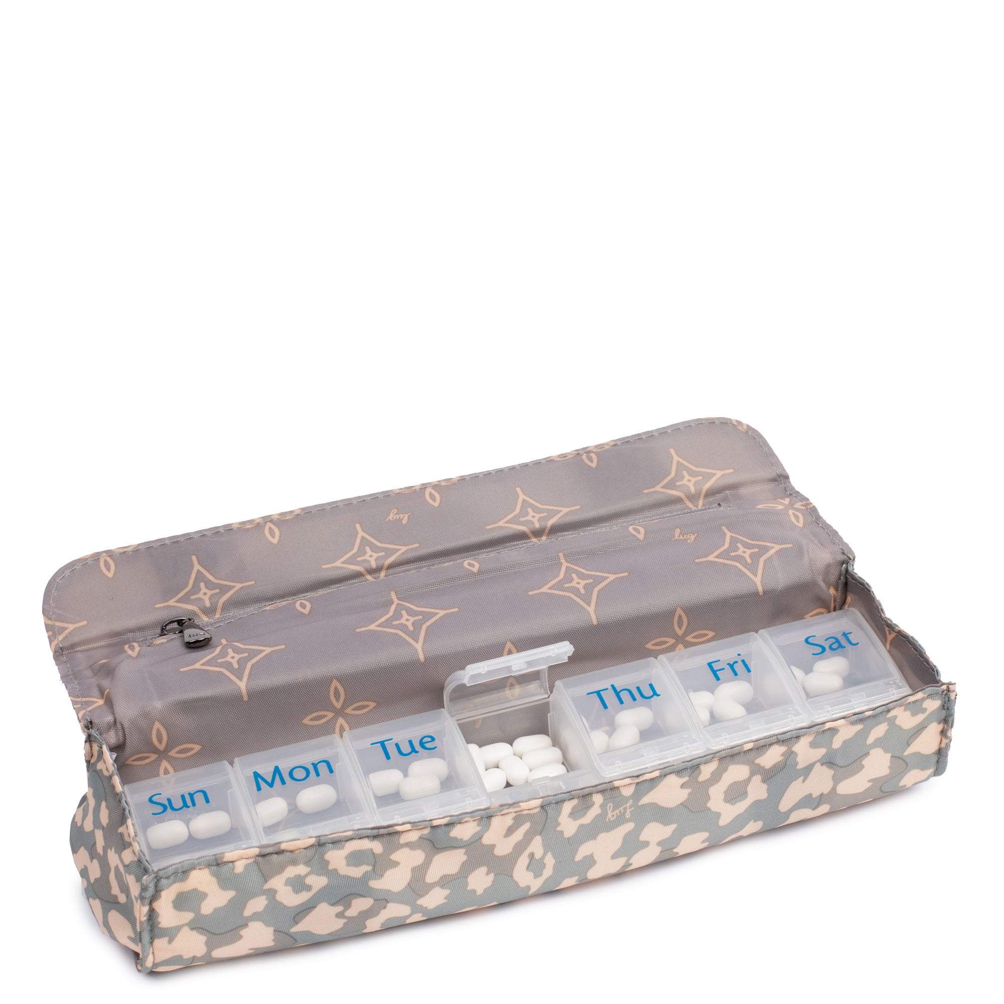Choo Choo Pill Organizer - LEOPARD PEARL - ChooChoo_LeopardPearl_05_6ae50fea-db8d-4b82-b8b2-f3bc8dbc9966