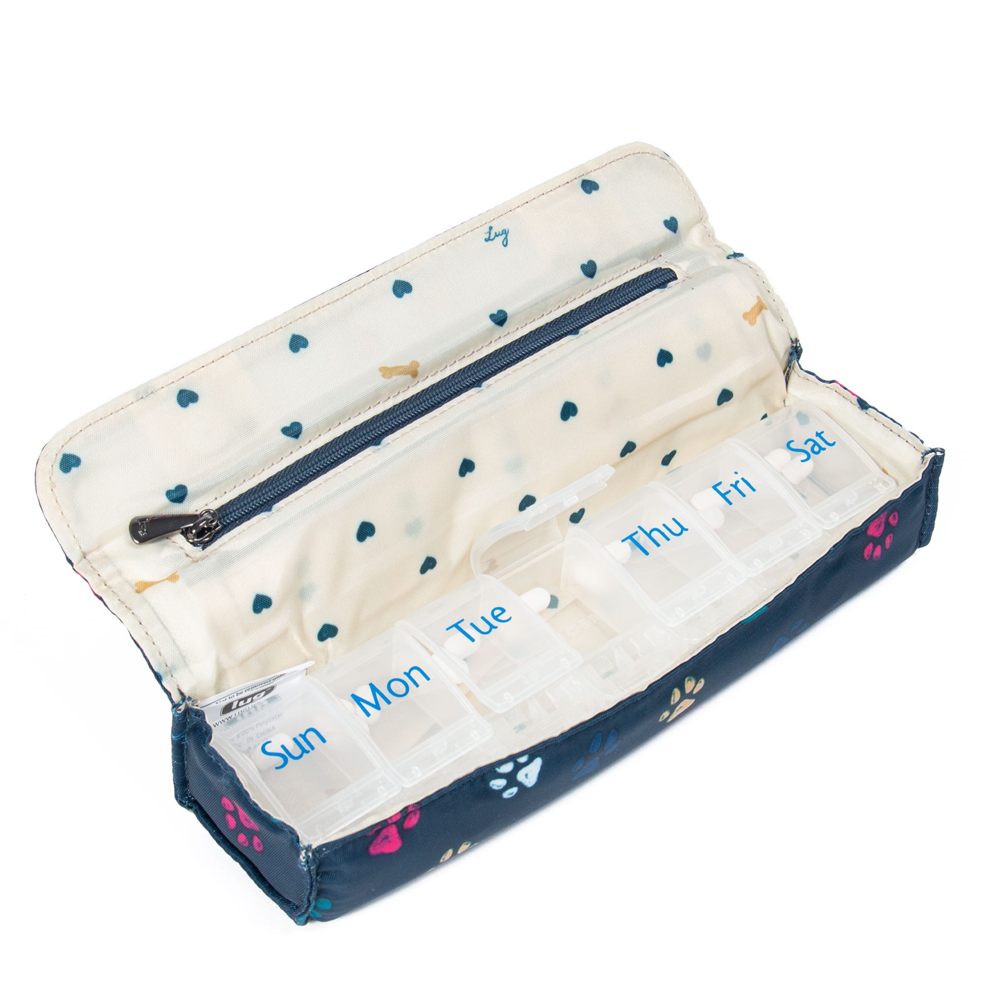Choo Choo Pill Organizer - PAWS NAVY - ChooChoo_PawsNavy_05