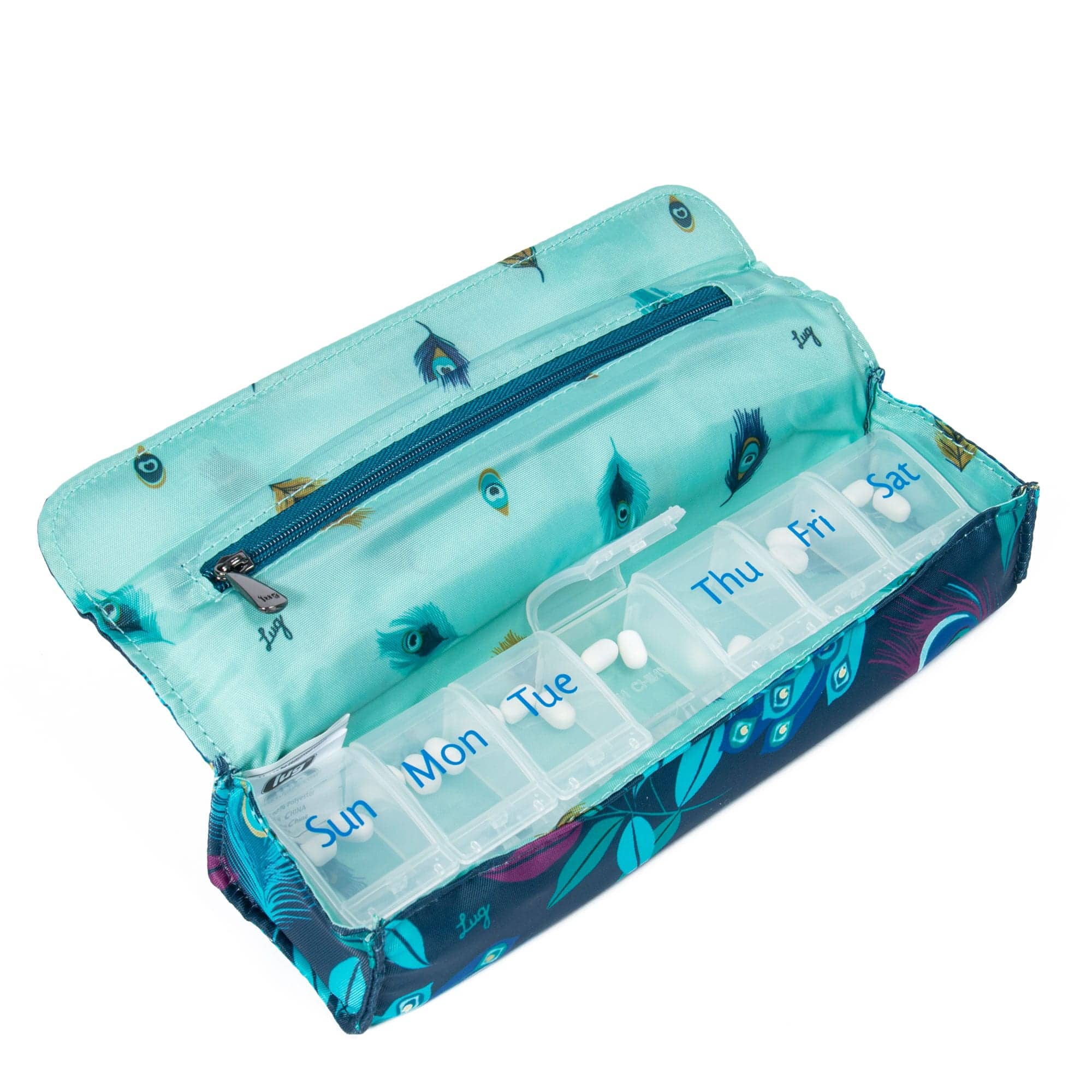 Choo Choo Pill Organizer - PEACOCK MULTI - ChooChoo_PeacockMulti_05