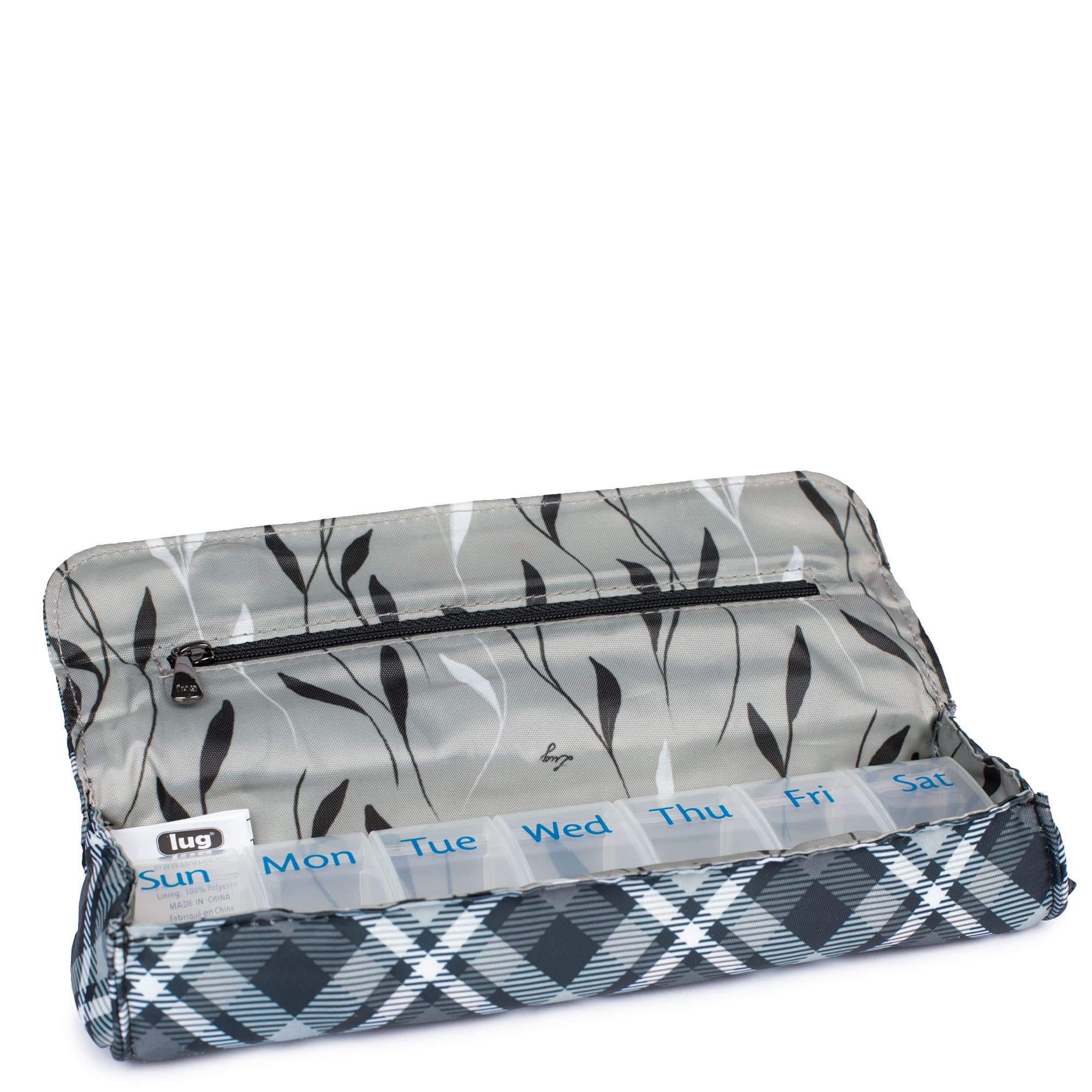 Choo Choo Pill Organizer - PLAID GREY - ChooChoo_PlaidGrey_05_a52521b7-d037-4e04-bcf3-f28b1348631c