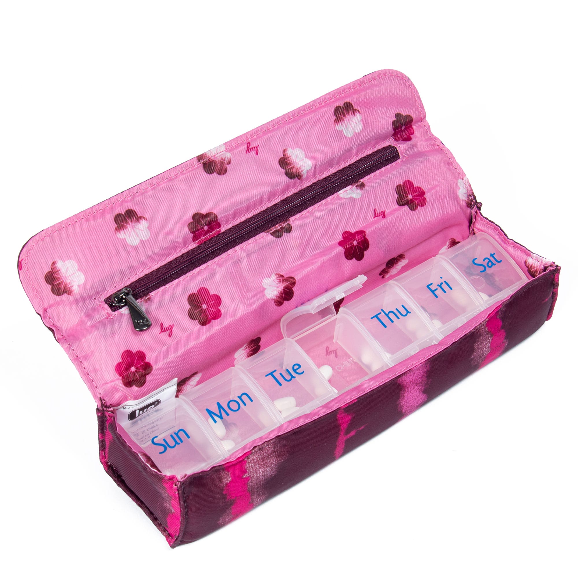 Choo Choo Pill Organizer - SHIBORI WINE - ChooChoo_ShiboriWine_05