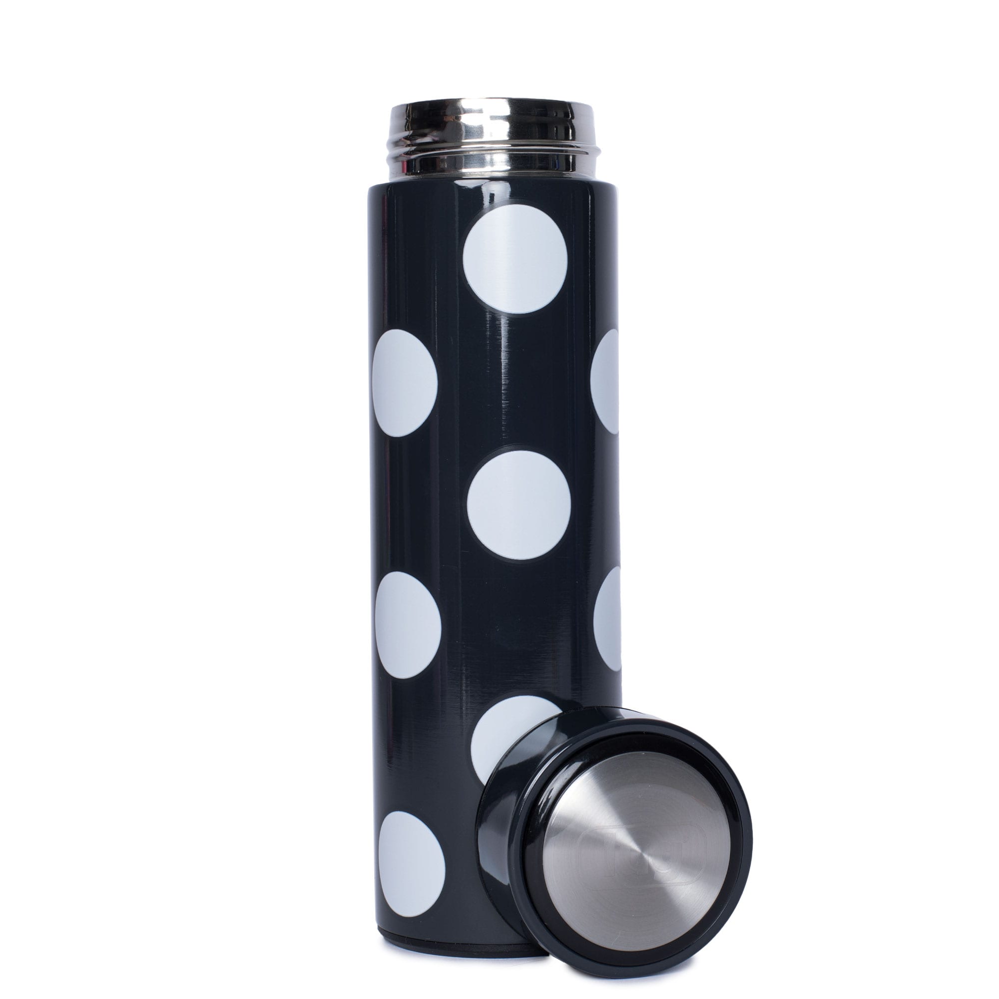 Chuggie Insulated Bottle - 16oz - BLACK LARGE DOT - Chuggie_16oz_BlackLgDot_01b