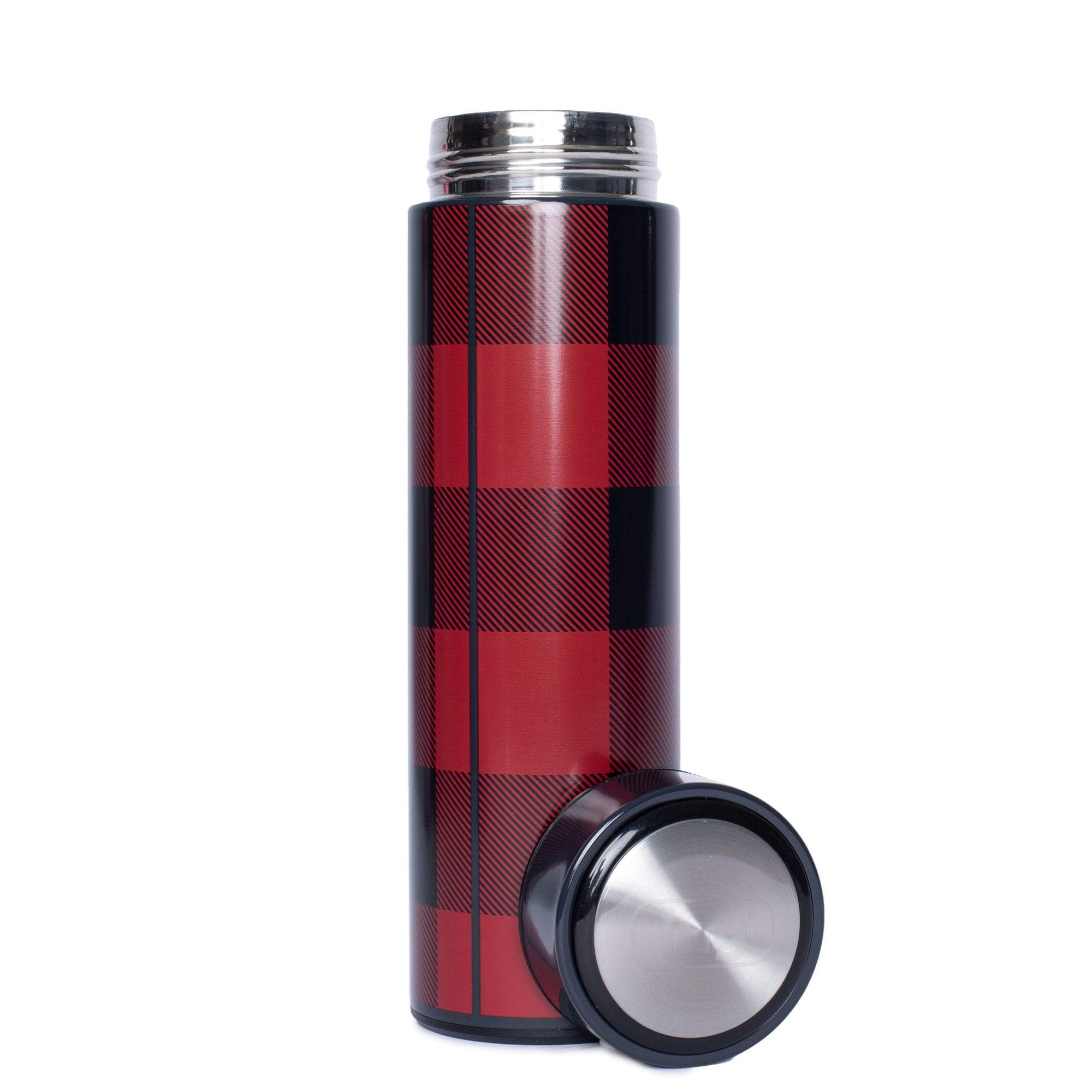 Chuggie Insulated Bottle - 16oz - BUFFALO CHECK RED - Chuggie_16oz_BuffaloCheckRed_01b