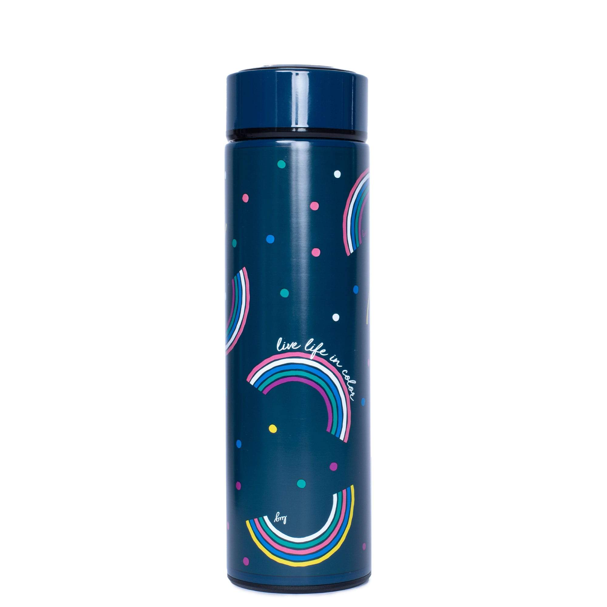 Chuggie Insulated Bottle - 16oz - RAINBOW NAVY - Chuggie_16oz_RainbowNavy_01