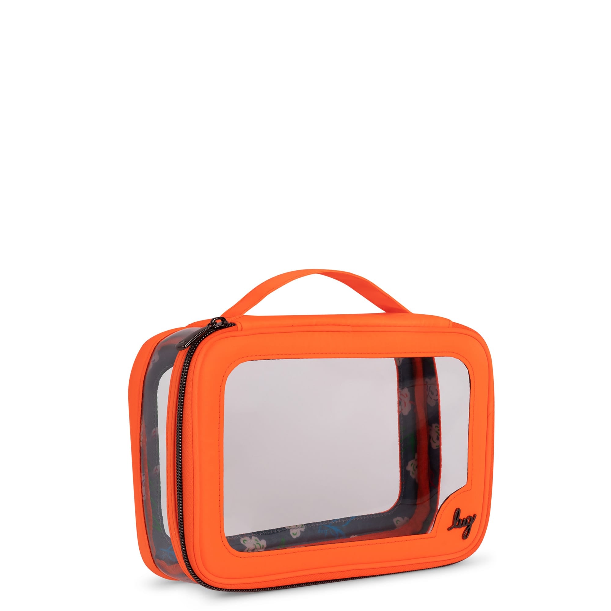 Clear Zip Storage Pouch - CORAL - Clear_Zip_StoragePouch_Coral_Neon_02