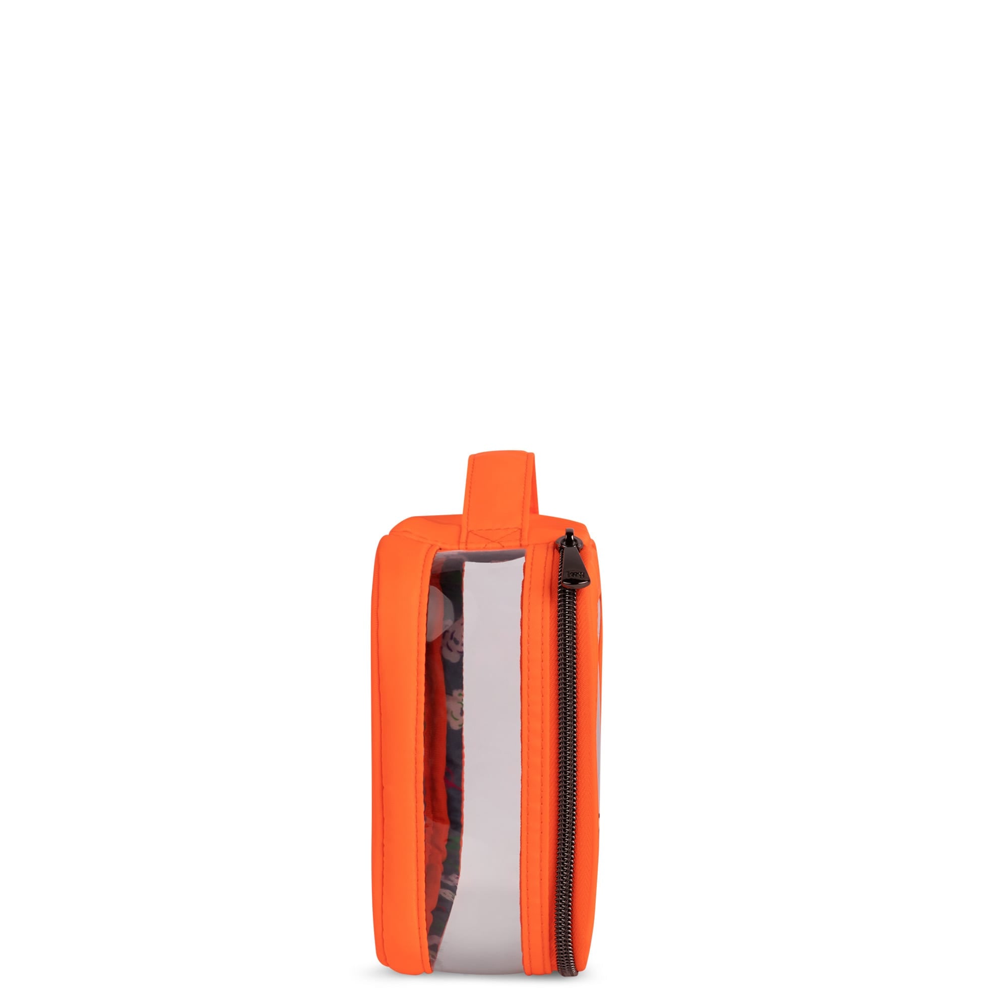 Clear Zip Storage Pouch - CORAL - Clear_Zip_StoragePouch_Coral_Neon_03
