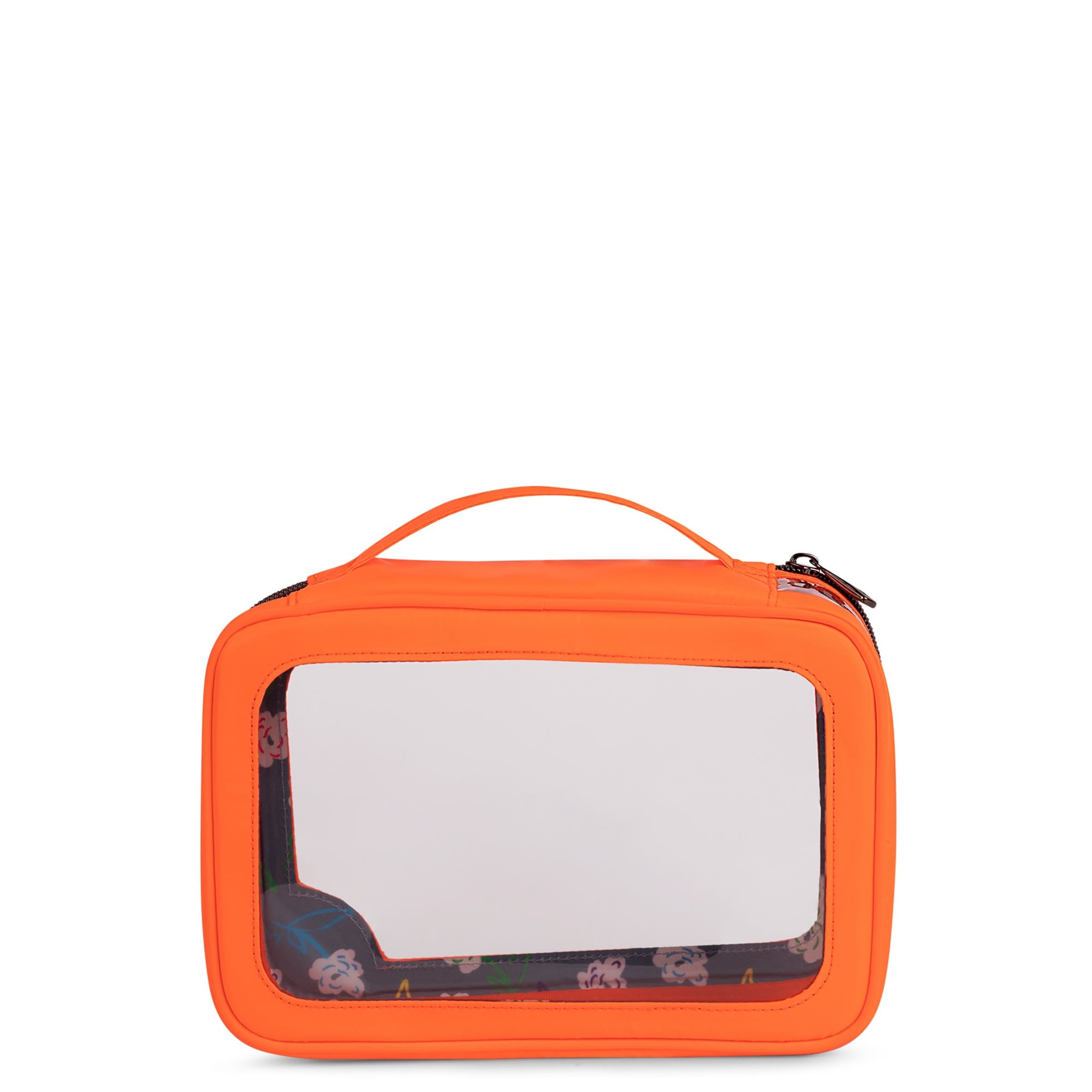 Clear Zip Storage Pouch - CORAL - Clear_Zip_StoragePouch_Coral_Neon_04