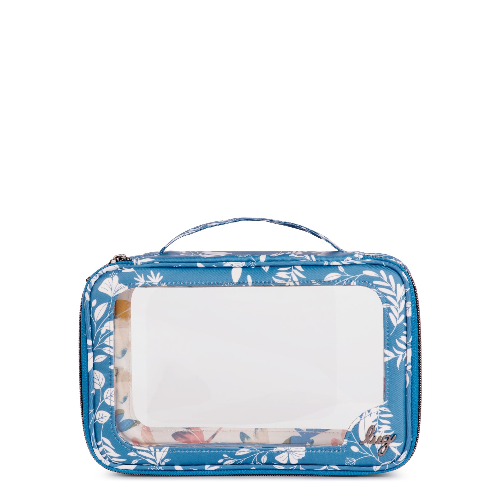 Clear Zip Storage Pouch - FLOURISH BLUE - Clear_Zip_StoragePouch_Flourish_Blue_01