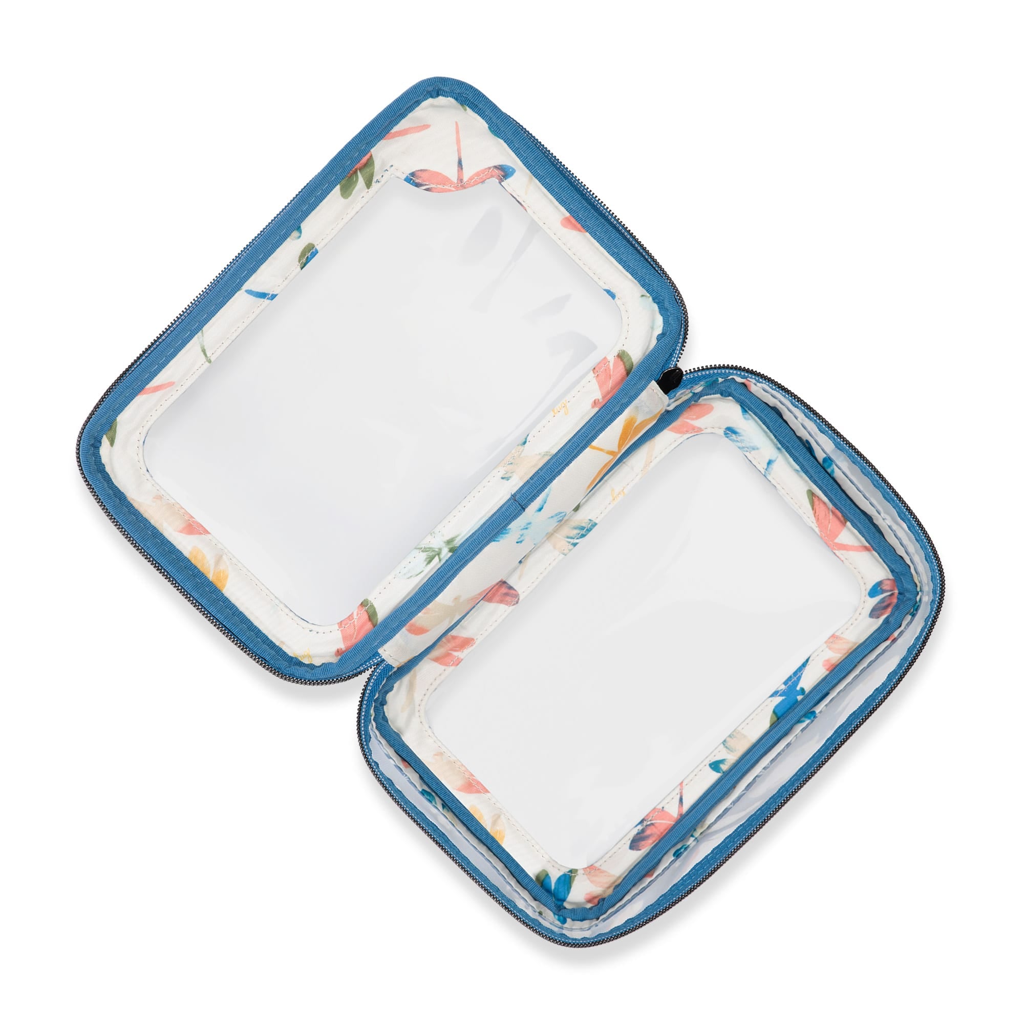 Clear Zip Storage Pouch - FLOURISH BLUE - Clear_Zip_StoragePouch_Flourish_Blue_05_7032b10d-68fc-4978-8023-75ec6728116b