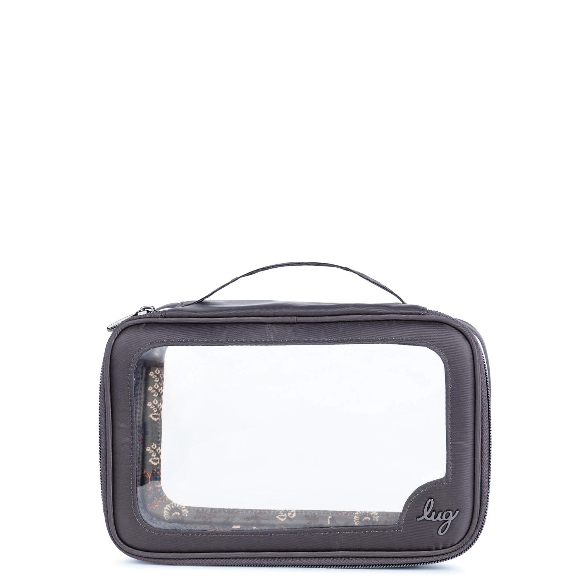 Clear Zip Storage Pouch - GUNMETAL GREY - Clear_Zip_StoragePouch_Gunmetal_Grey_01