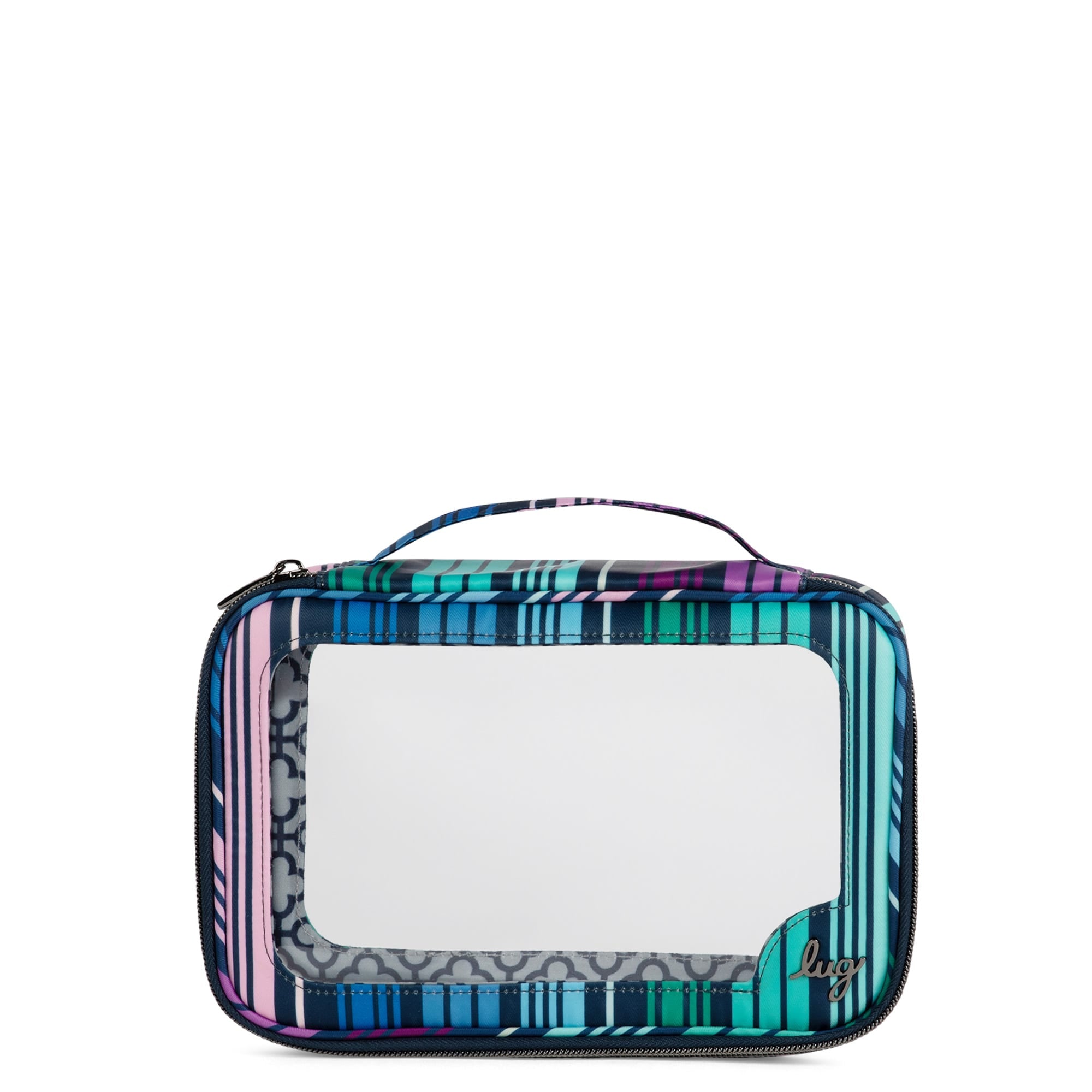 Clear Zip Storage Pouch - LOVE STRIPE MULTI - Clear_Zip_StoragePouch_Love_Stripe_Multi_01