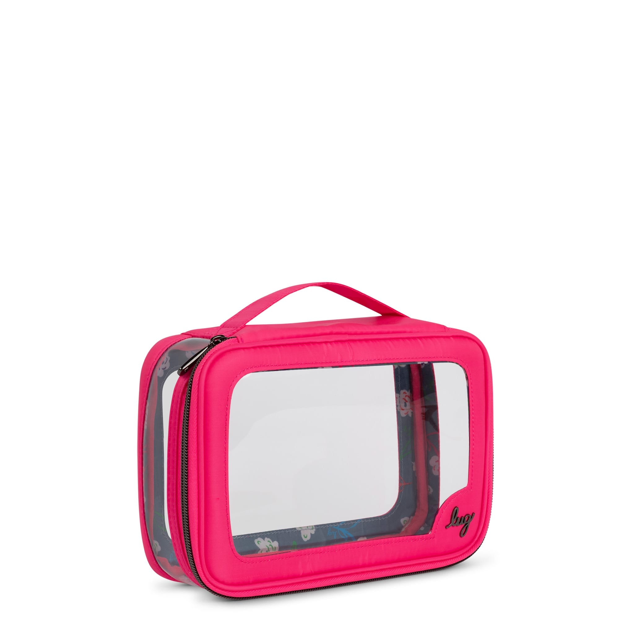 Clear Zip Storage Pouch - MAGENTA - Clear_Zip_StoragePouch_Magenta_Neon_02_8a7b5383-f056-45e0-937e-c87b498c39f7