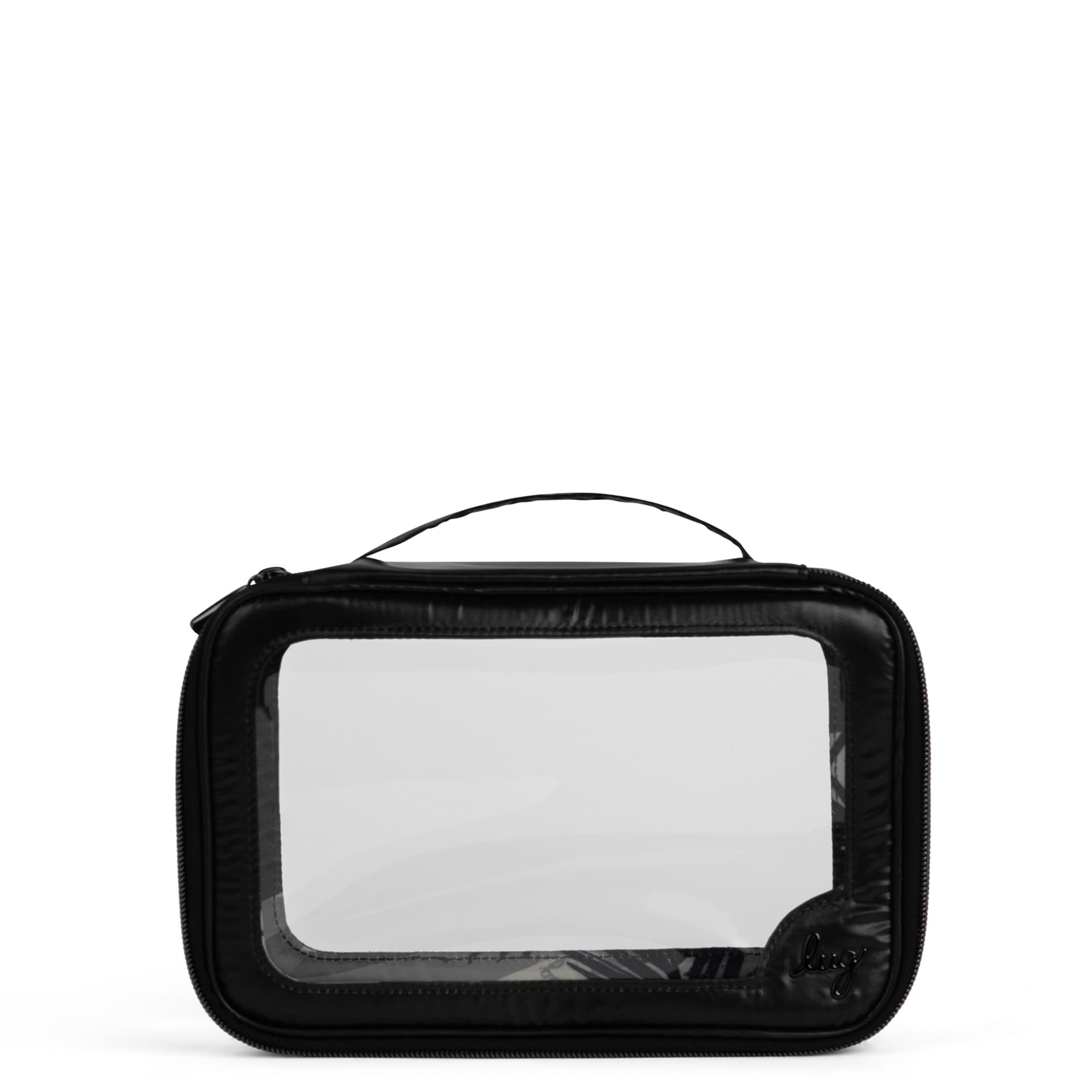 Clear Zip Storage Pouch - - Clear_Zip_StoragePouch_Metallic_Black_01