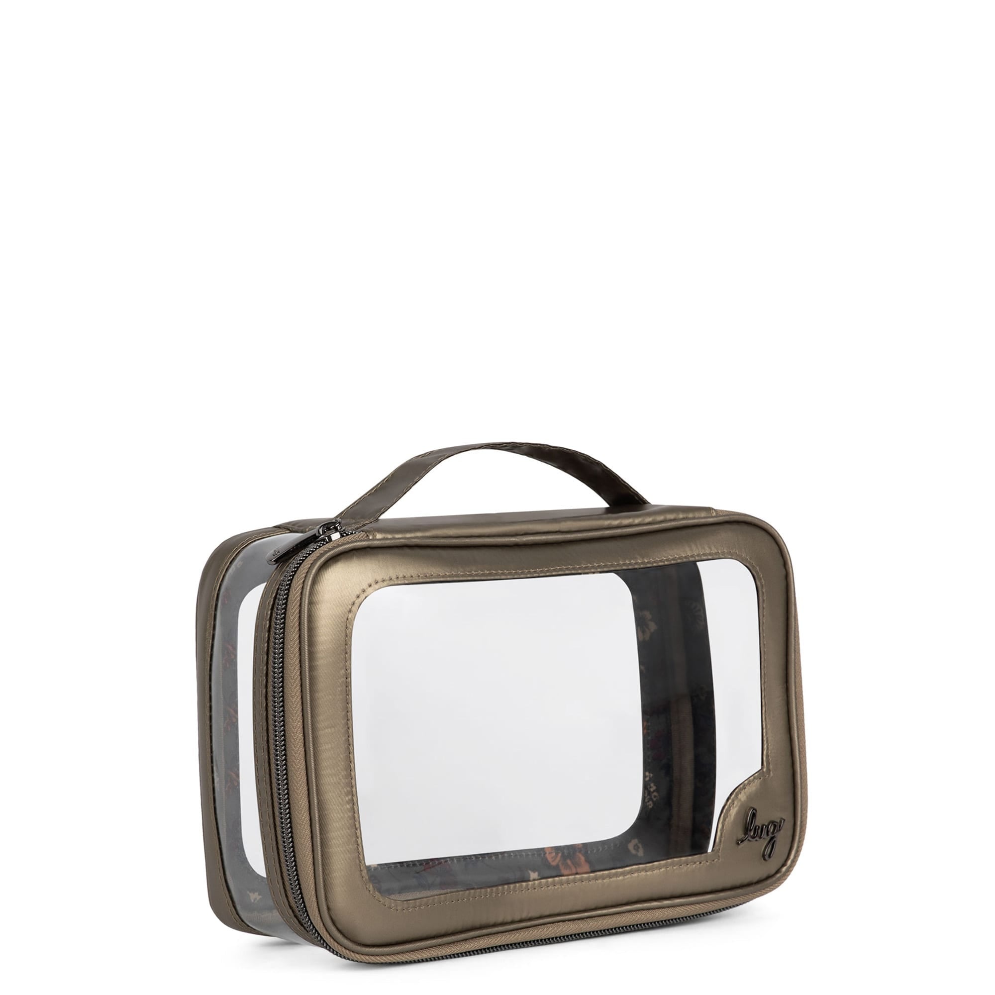 Clear Zip Storage Pouch - METALLIC WALNUT - Clear_Zip_StoragePouch_Metallic_Walnut_02