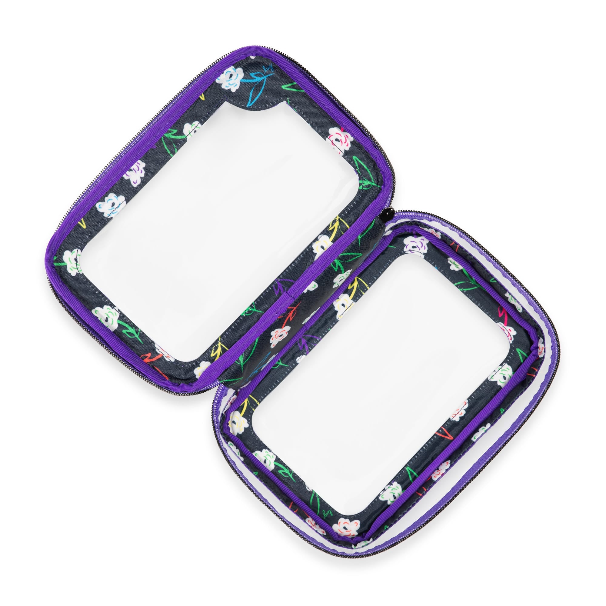 Clear Zip Storage Pouch - VIOLET - Clear_Zip_StoragePouch_Violet_Neon_05