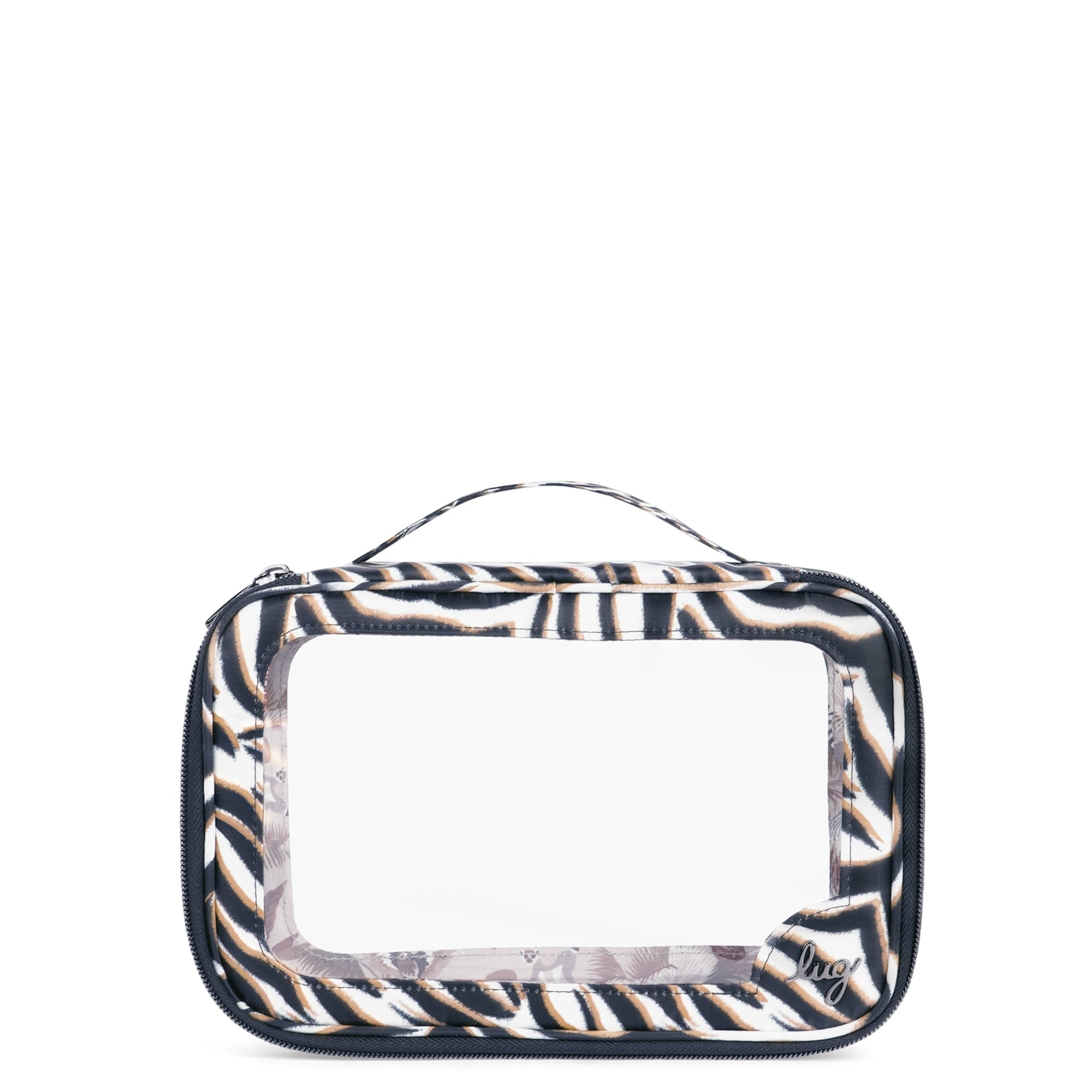 Clear Zip Storage Pouch - ZEBRA SAND - Clear_Zip_StoragePouch_Zebra_Sand_01