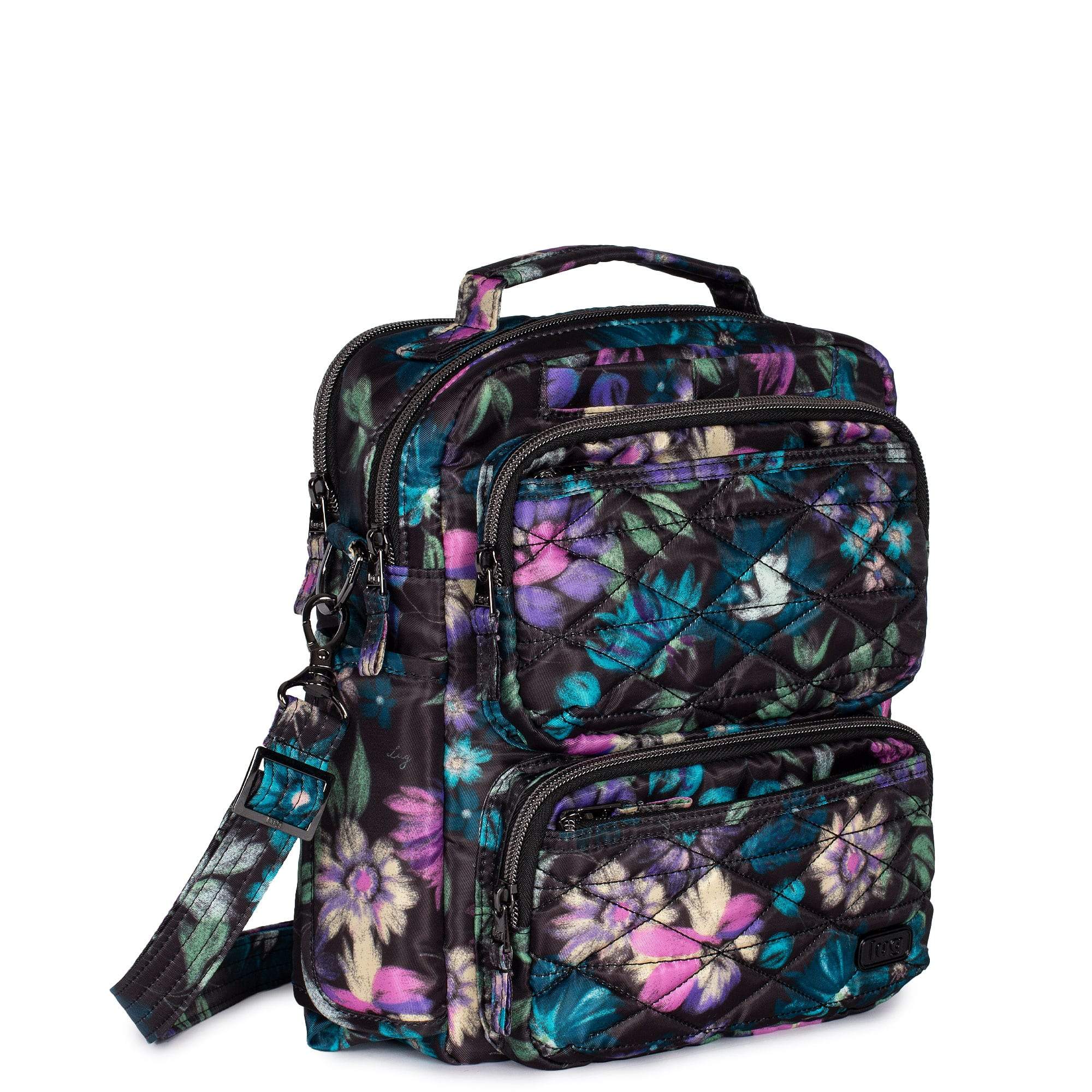 Compass Crossbody Bag - BLOOM BLACK - Compass_BloomBlack_02_f096d51e-02fb-45dd-8e84-09e4cc6f2c8d