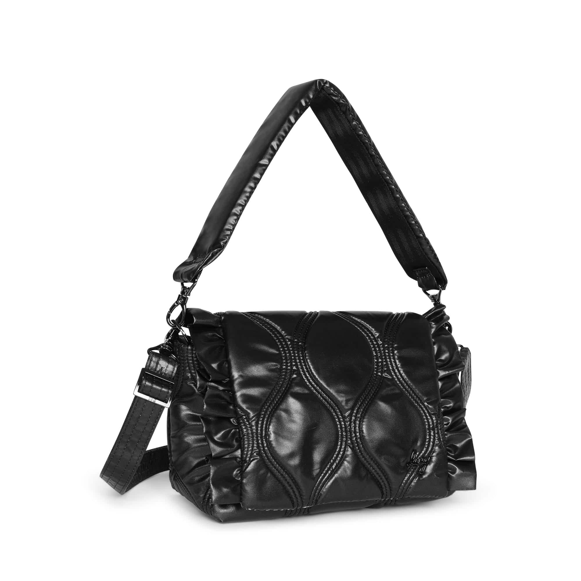 Conga Shoulder Bag - METALLIC BLACK - Conga_BlackMetallic_02