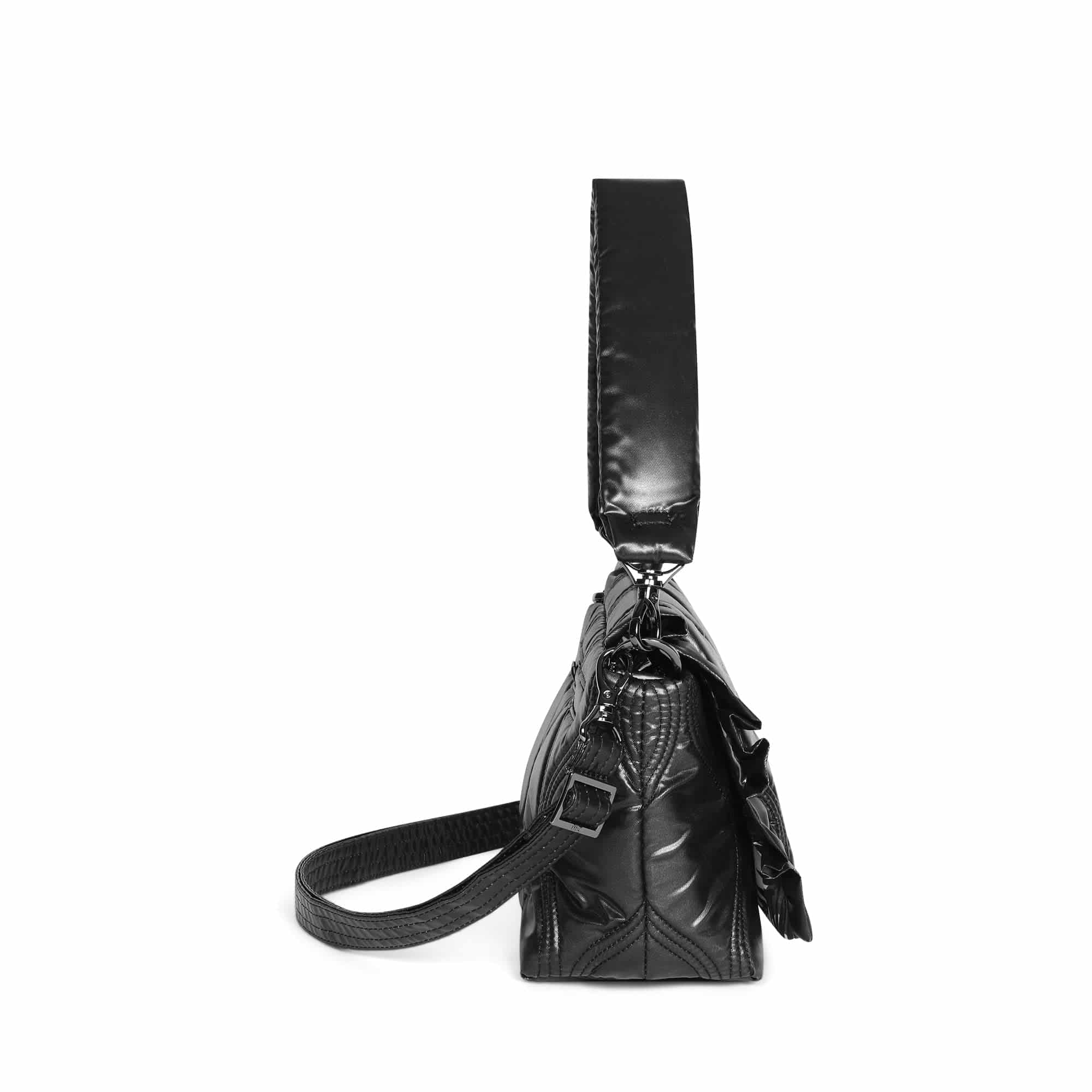 Conga Shoulder Bag - METALLIC BLACK - Conga_BlackMetallic_03